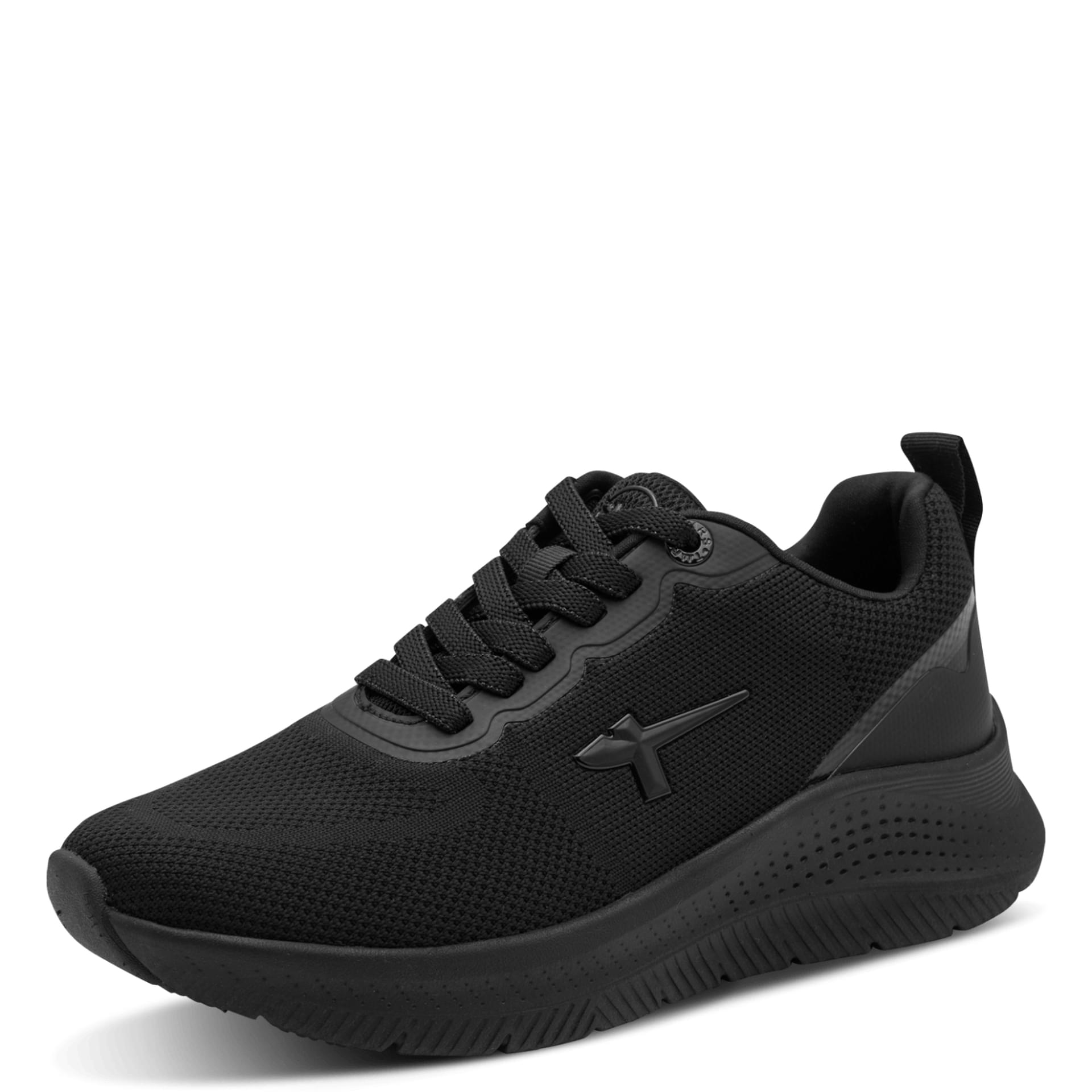 Tamaris Comfort Jane Sneakers in Black Uni, three-quarter view (SKU 8-83728-45--007)