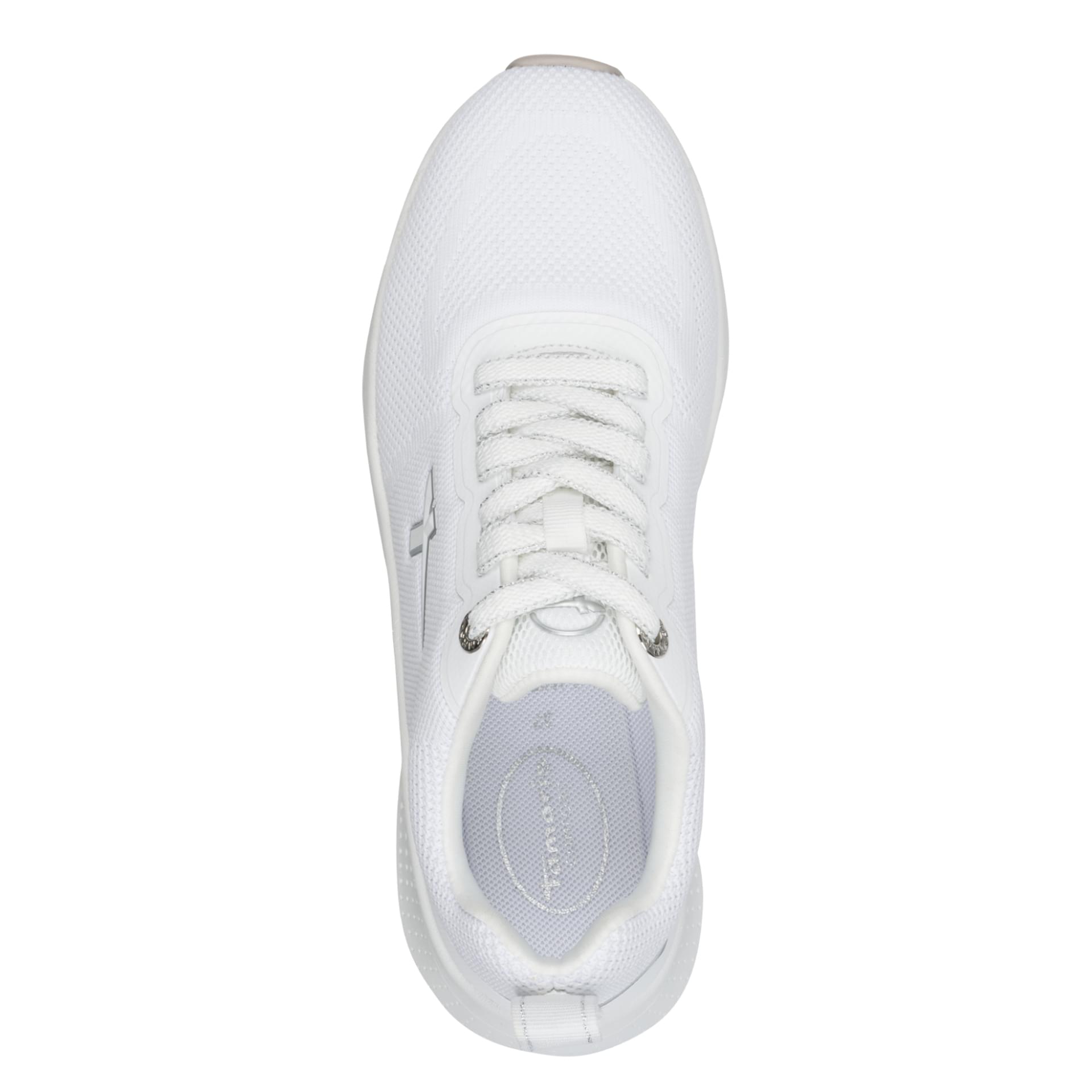 Tamaris Comfort Jane Sneakers in White, vue de dessus (SKU 8-83728-45--100)