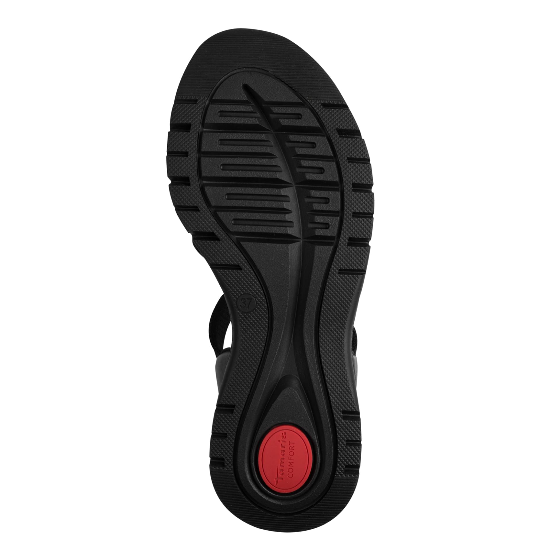 Tamaris Comfort Jasmin Sandals in Black, sole (SKU 8-88735-46--001)