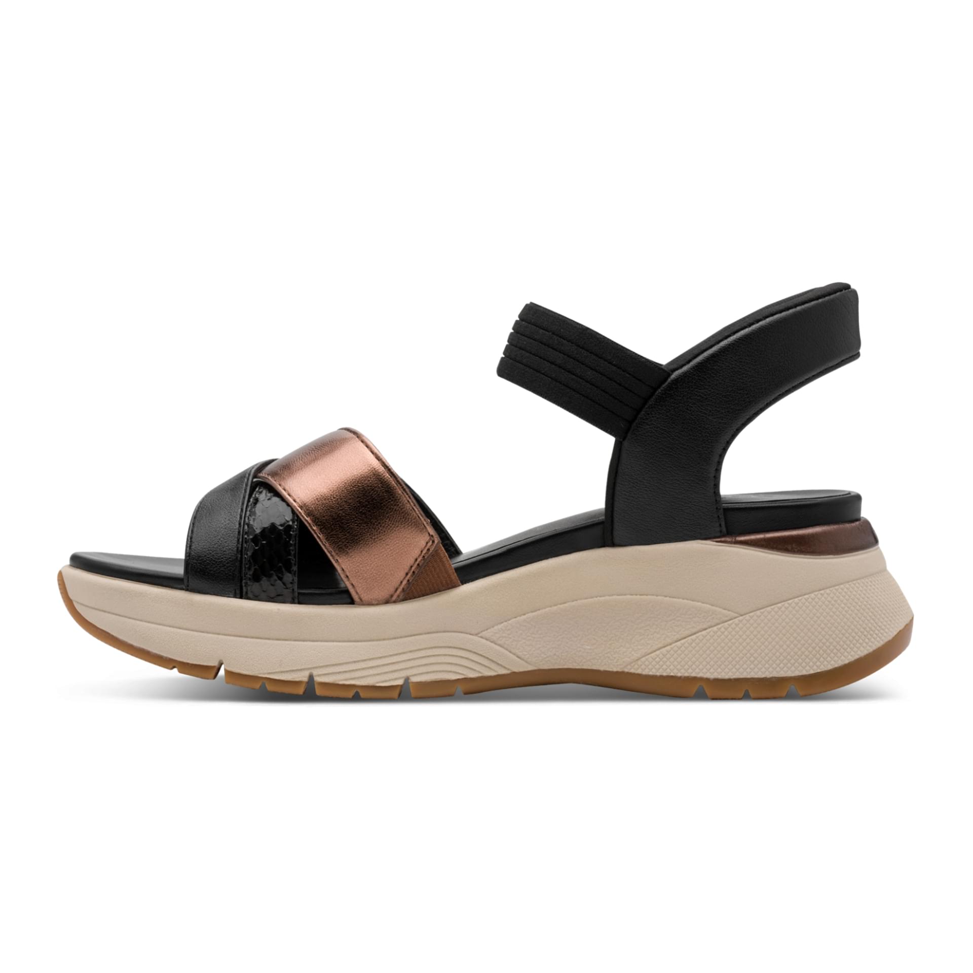Tamaris Comfort Jasmin Sandalen in Black Comb, binnenzijde (SKU 8-88740-46--098)
