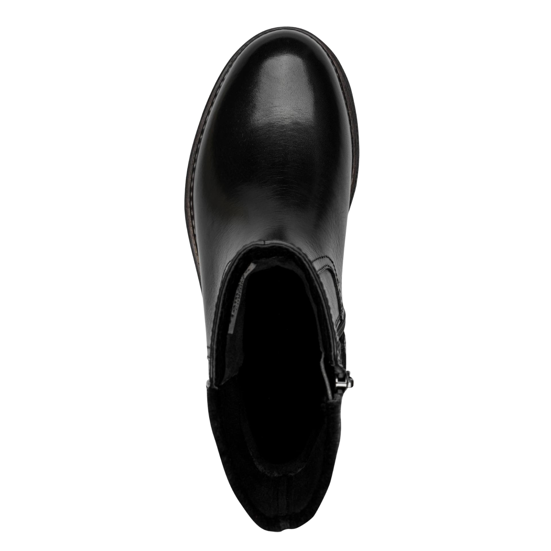 Tamaris Comfort Jean Ankle Boots leather in Black, top view (SKU 8-85314-47--001)