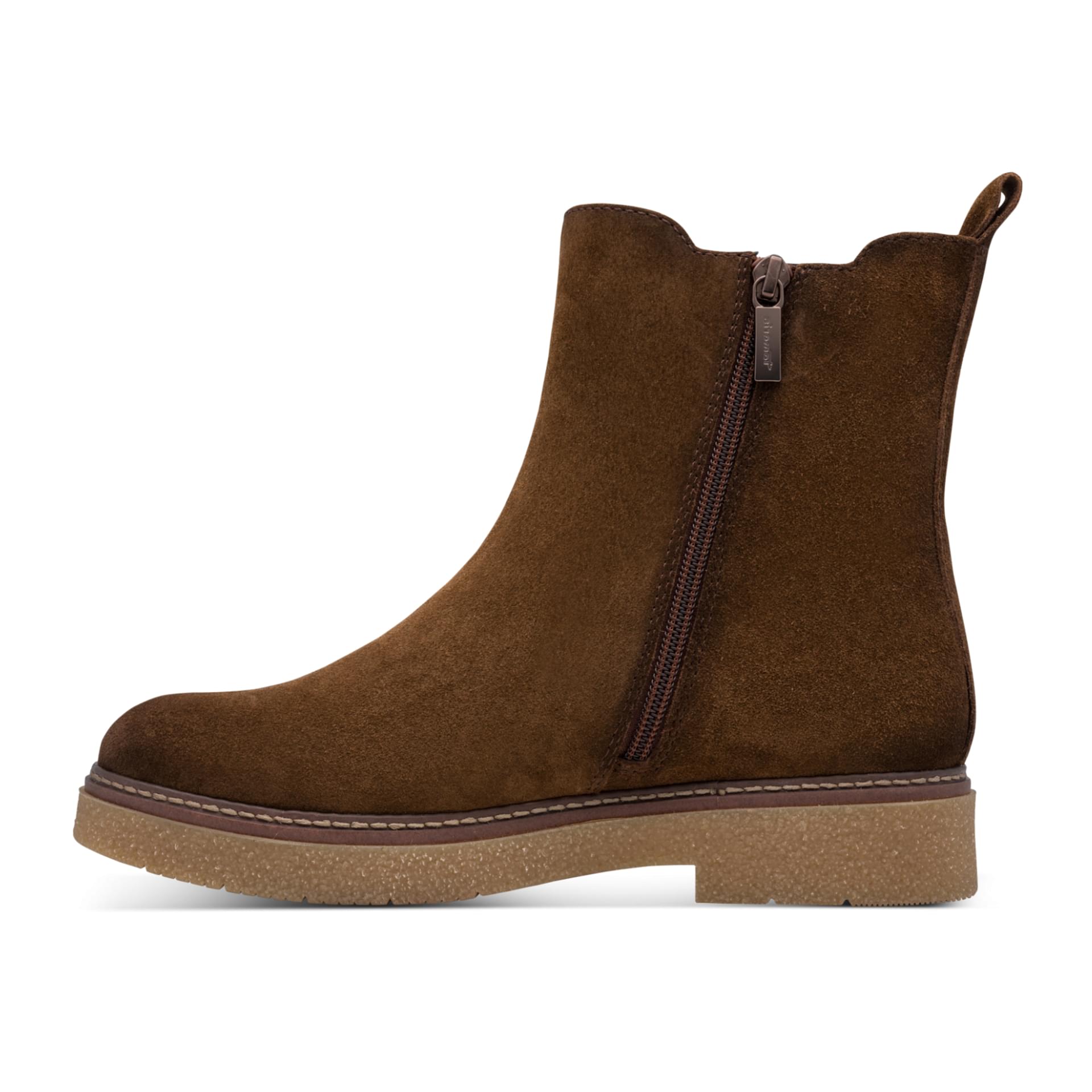 Tamaris Comfort Jean Chelsea Boots in Tobacco, inner side (SKU 8-85316-47--363)