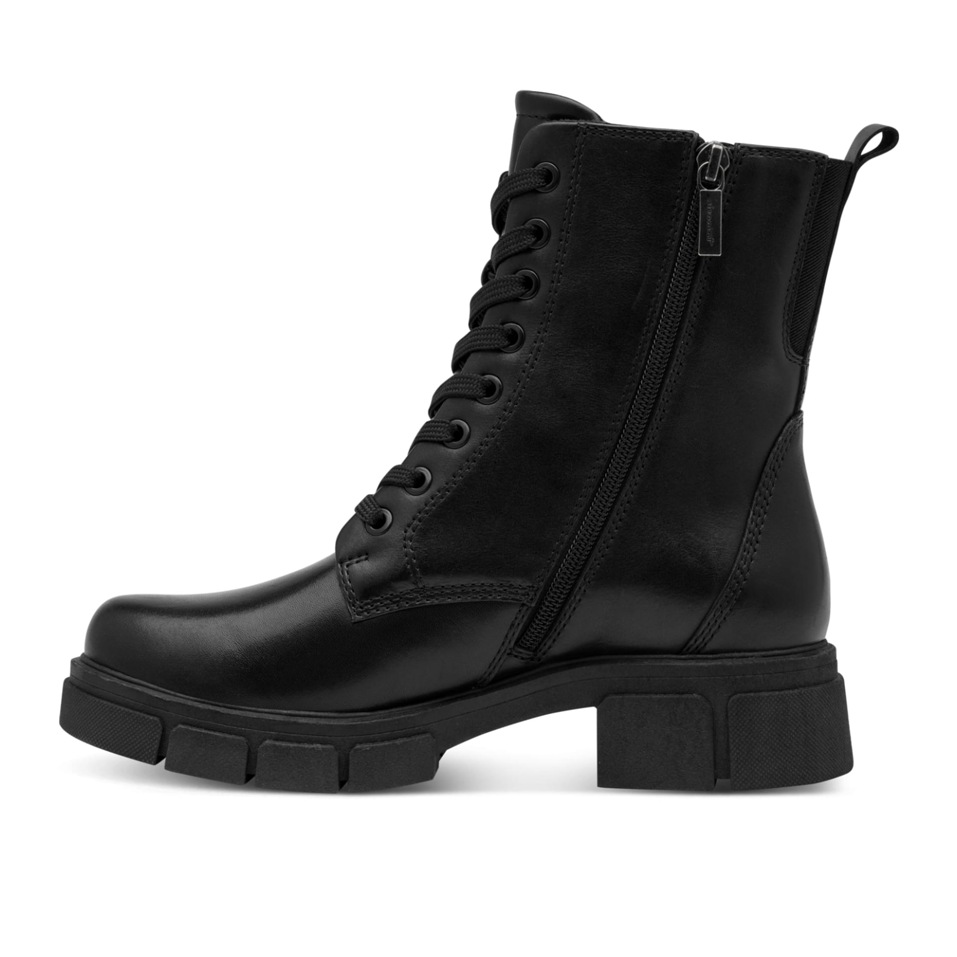 Tamaris Comfort Joanne Enkellaarsjes leer in Black Nappa, binnenzijde (SKU 8-86215-47--022)