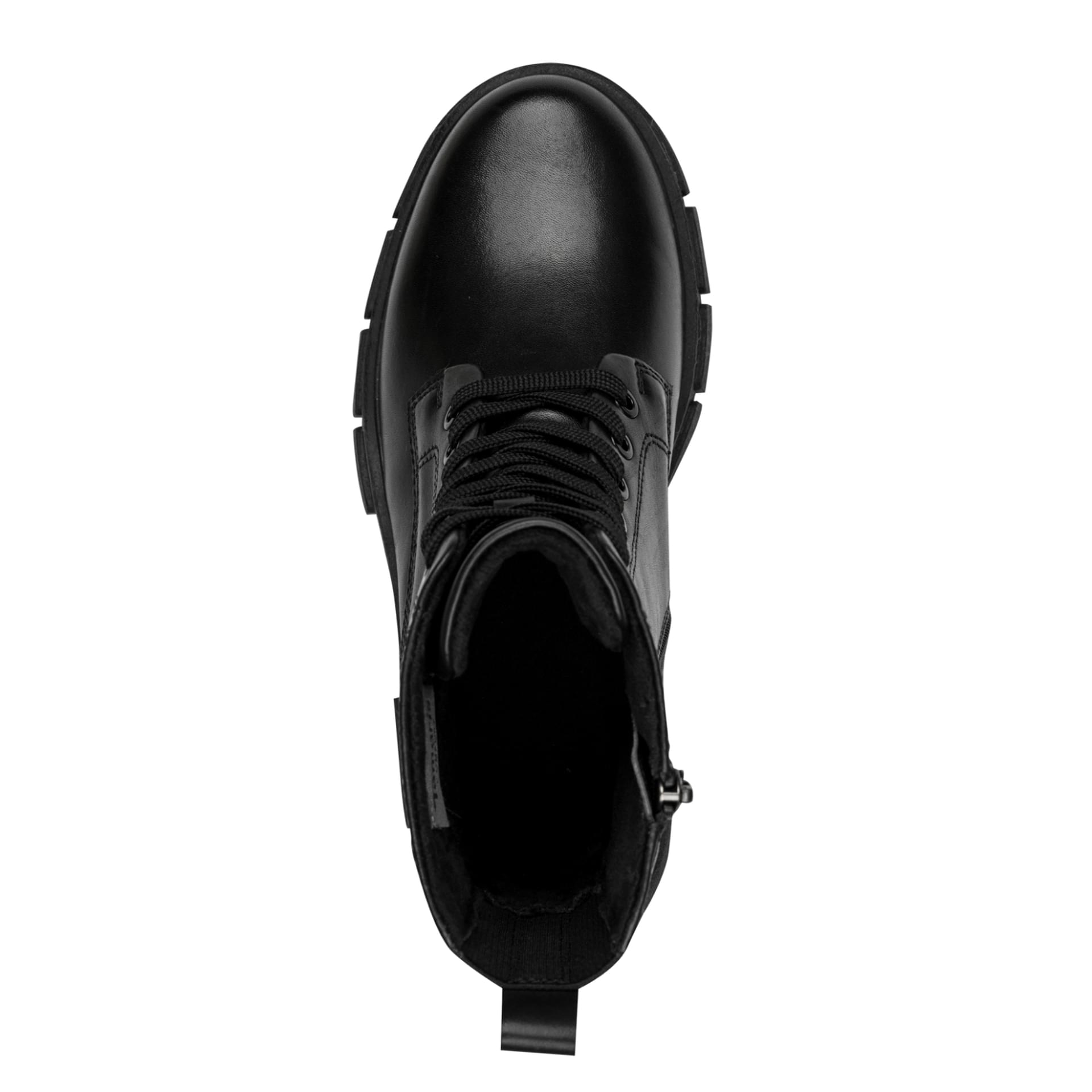 Tamaris Comfort Joanne Enkellaarsjes leer in Black Nappa, bovenaanzicht (SKU 8-86215-47--022)