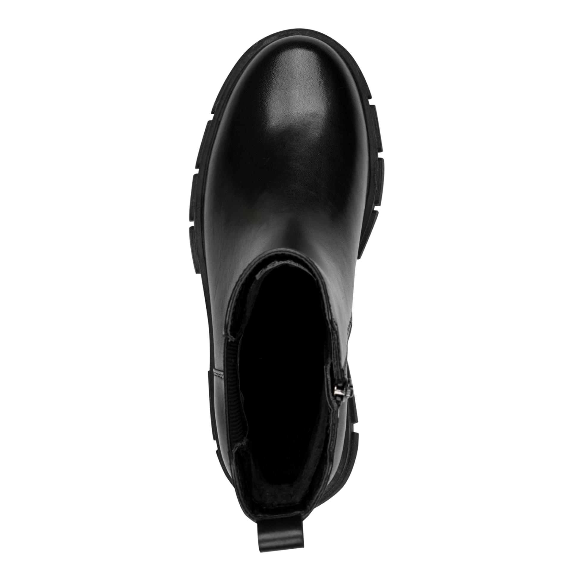 Tamaris Comfort Joanne Chelsea Boots leather in Black Nappa, top view (SKU 8-86415-47--022)