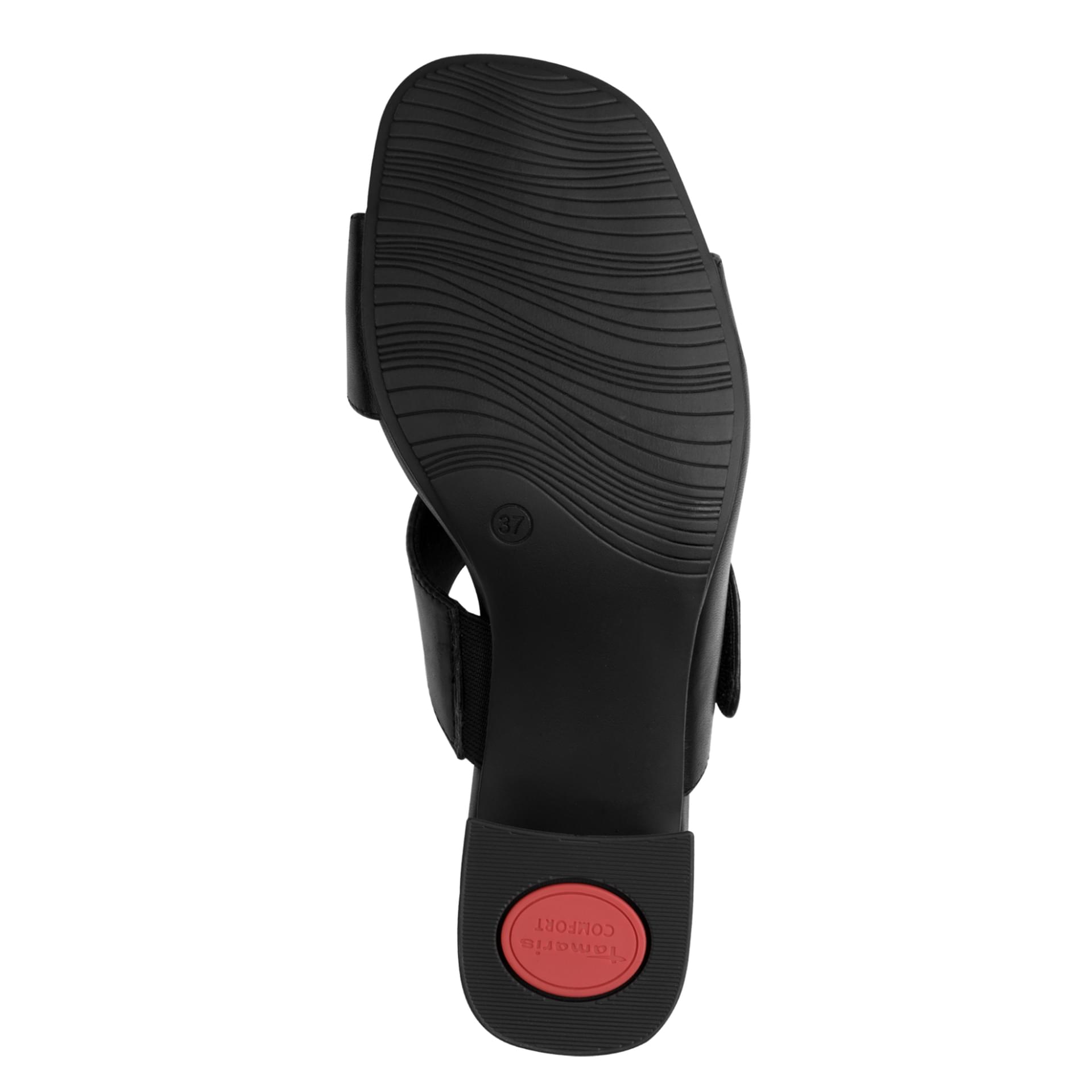 Tamaris Comfort Julia Loafers in Black Nappa, semelle (SKU 8-87215-46--022)