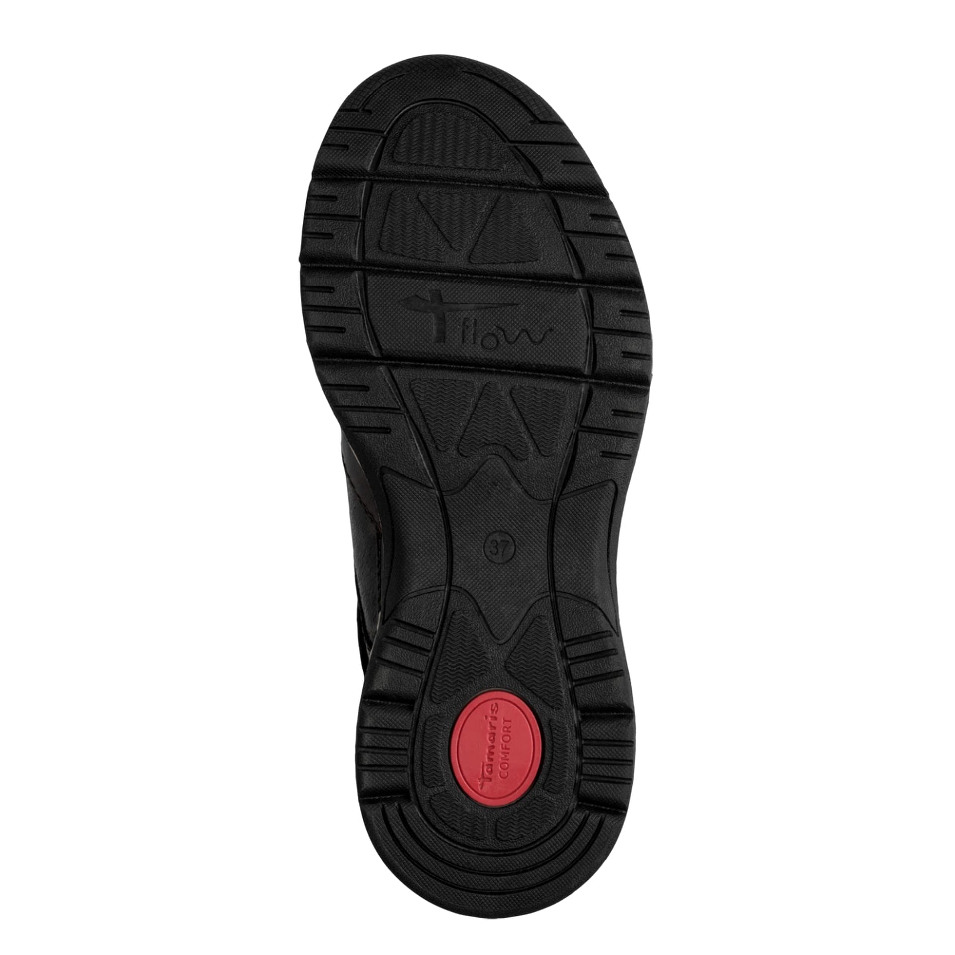 Tamaris Comfort Kelly Sneakers in Black/Leo, sole (SKU 8-83705-45--092)