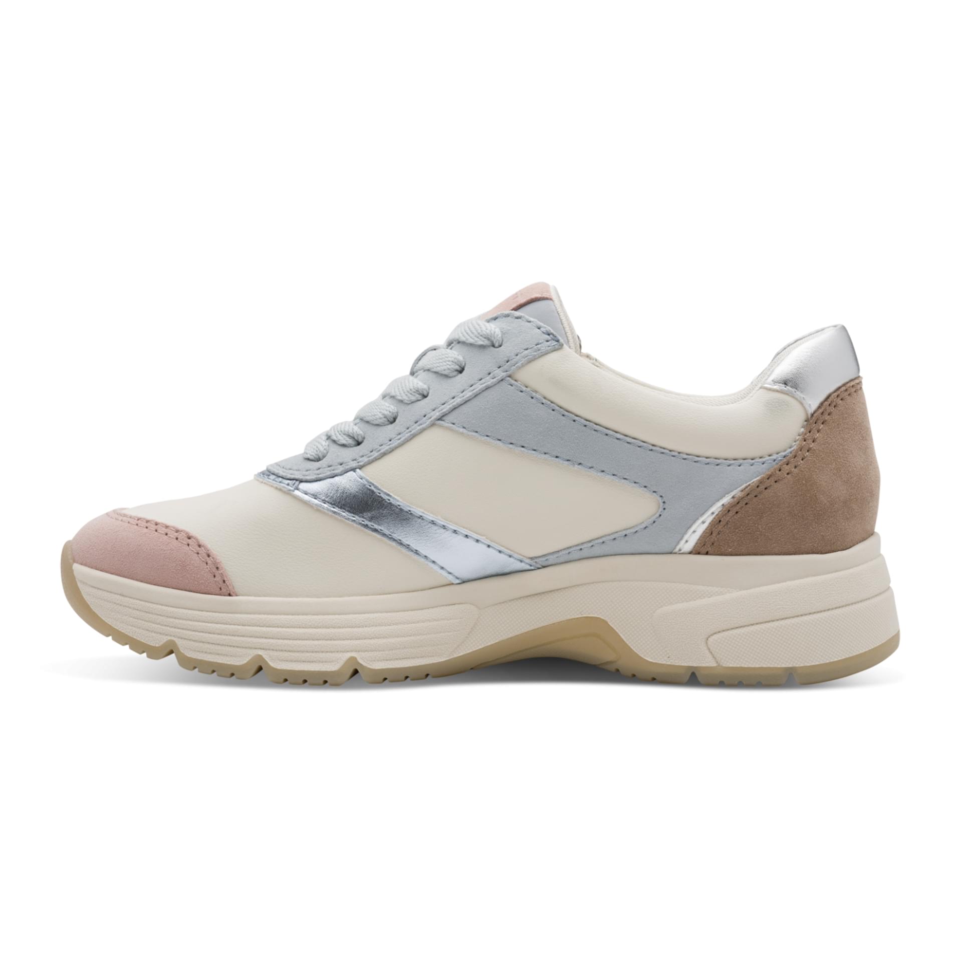 Tamaris Comfort Kelly Sneakers in Offwhite Comb, côté intérieur (SKU 8-83706-45--190)