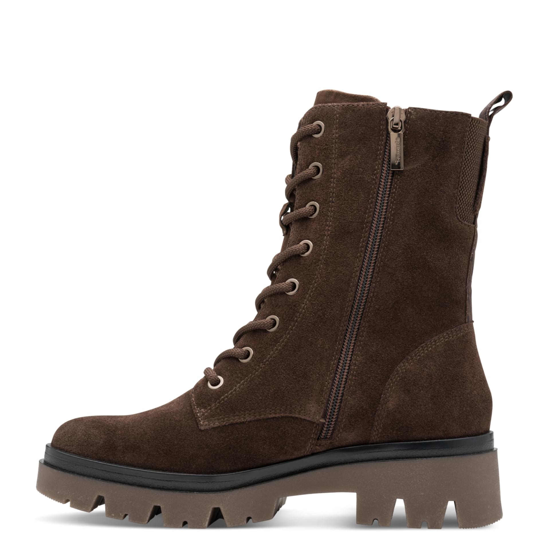Tamaris Comfort Kida Bottines in Mocca Suede, côté intérieur (SKU 8-85215-43--307)