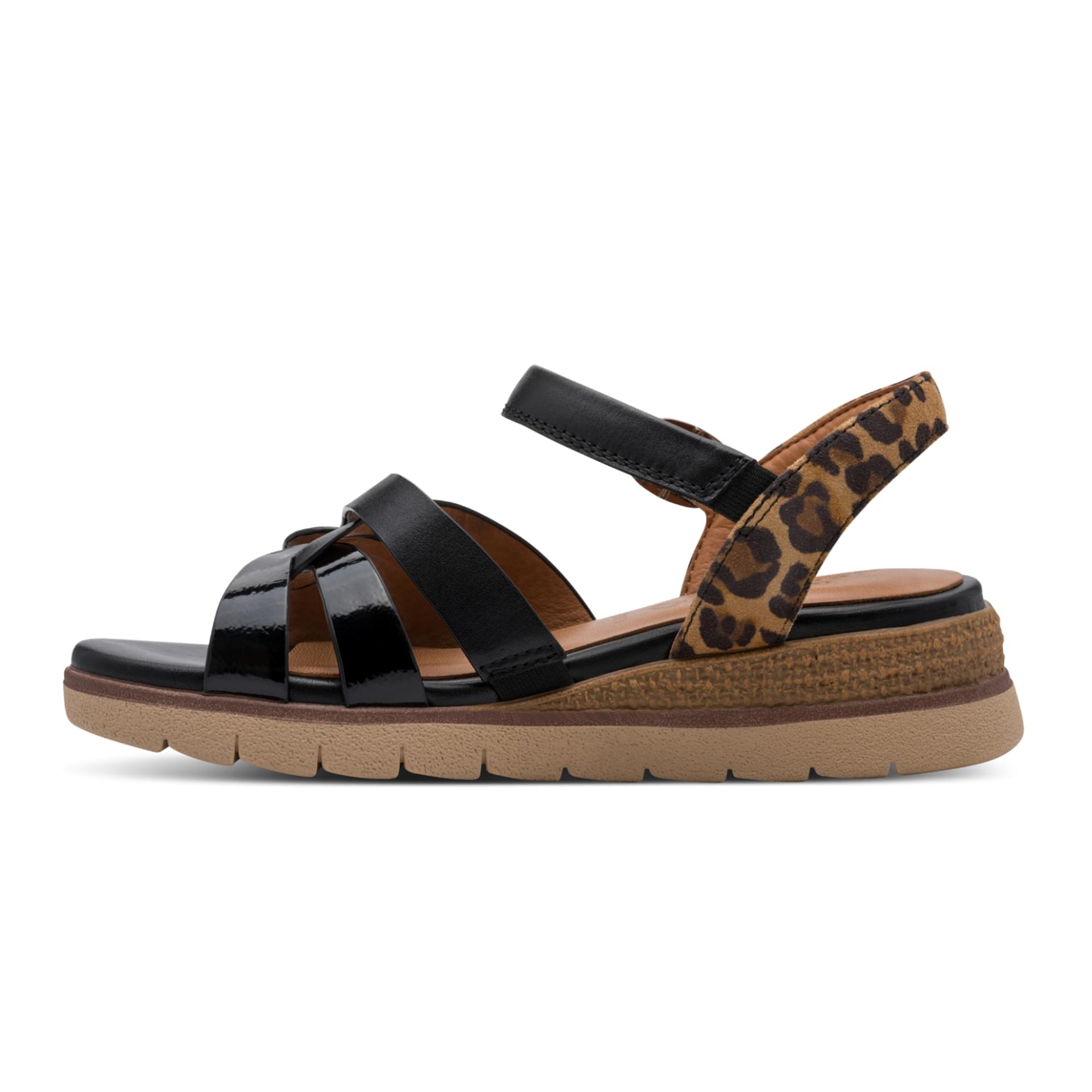 Tamaris Comfort Leanna Sandalen in Black Comb, binnenzijde (SKU 8-88739-46--098)