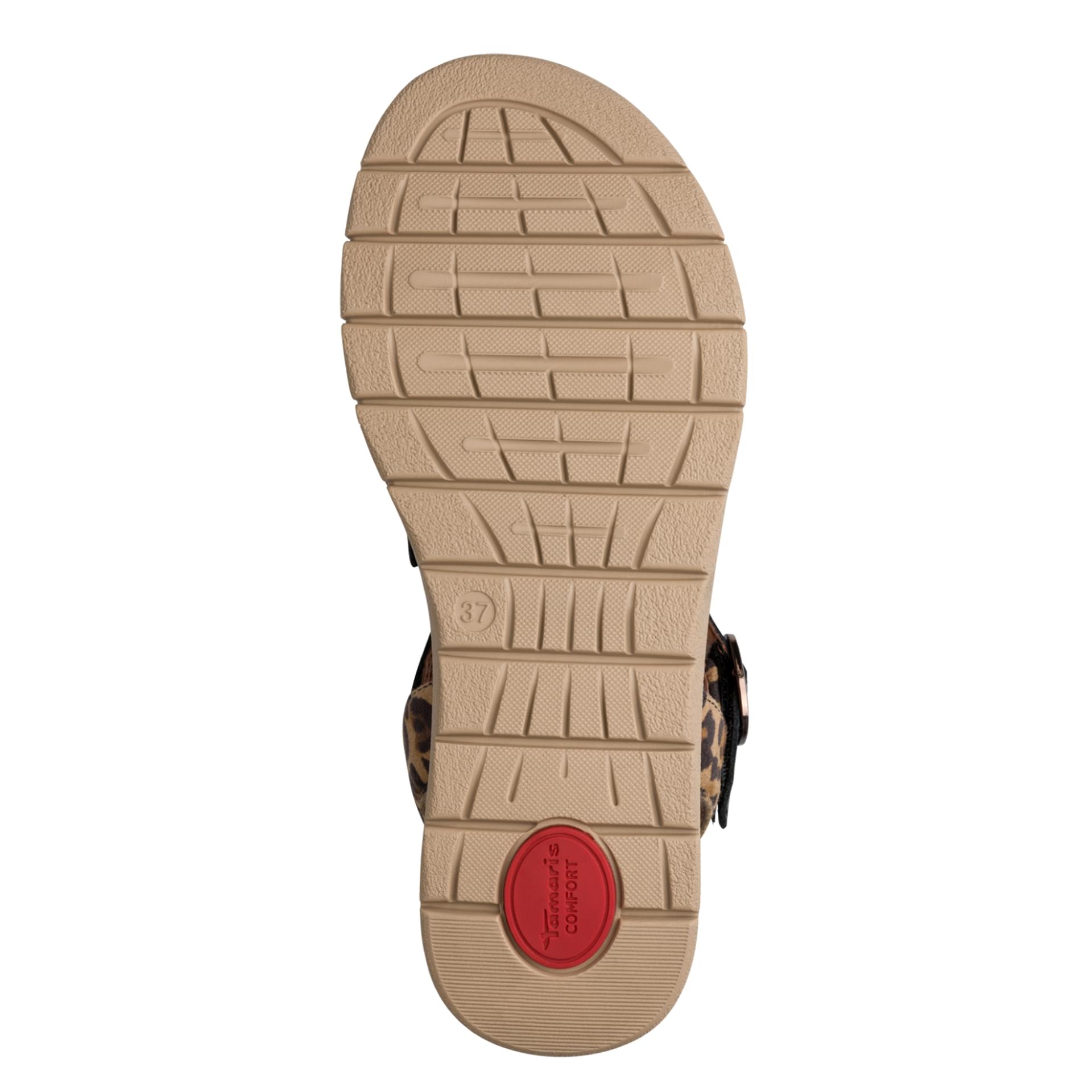 Tamaris Comfort Leanna Sandalen in Black Comb, zool (SKU 8-88739-46--098)