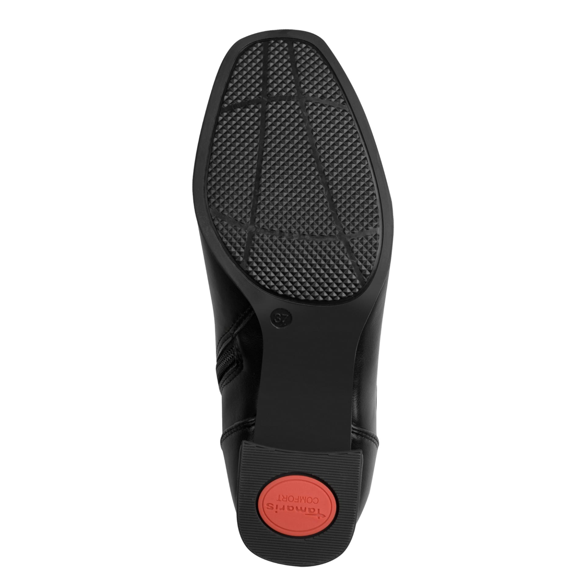 Tamaris Comfort Lilian Enkellaarsjes in Black Nappa, zool (SKU 8-85302-47--022)