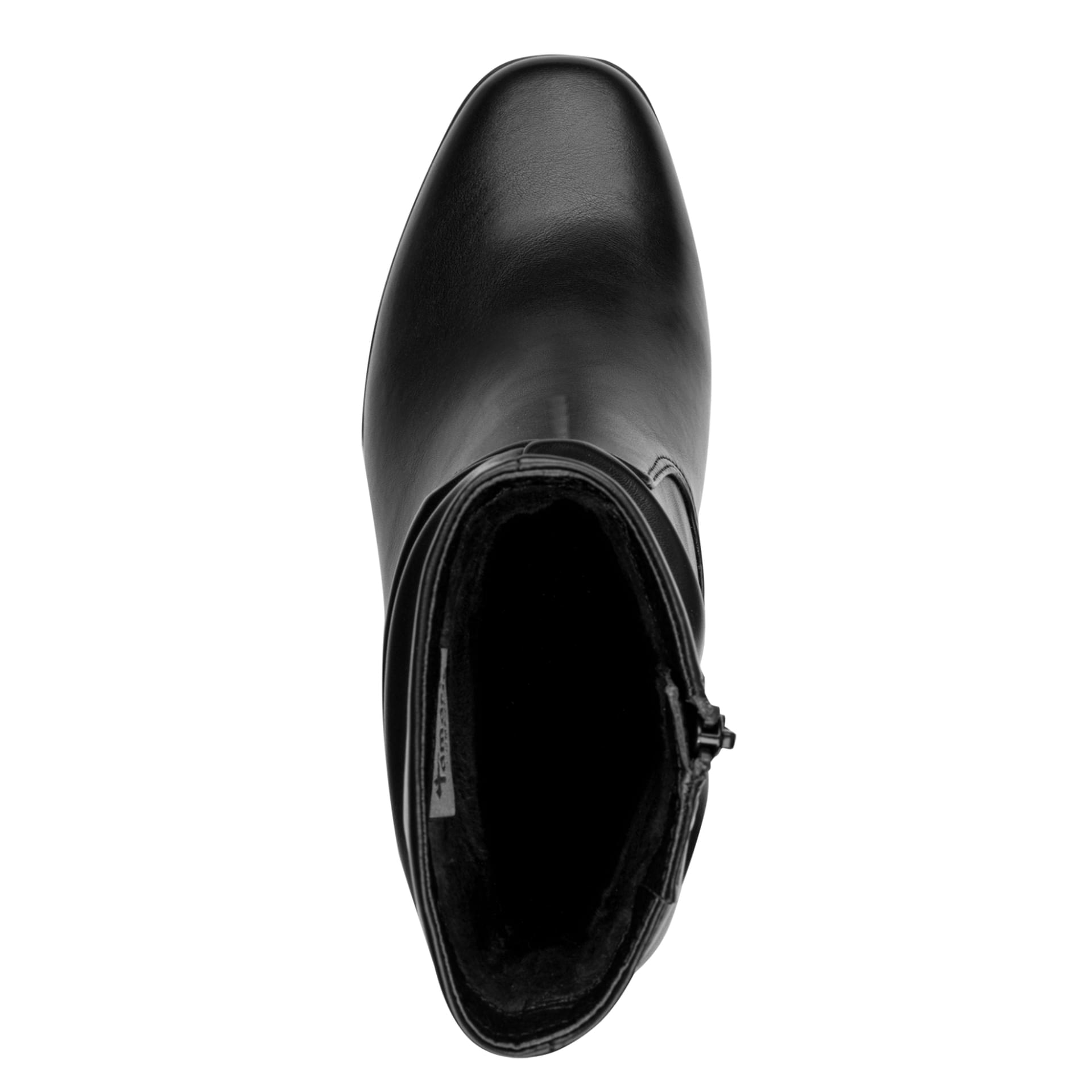 Tamaris Comfort Lilian Enkellaarsjes in Black Nappa, bovenaanzicht (SKU 8-85302-47--022)