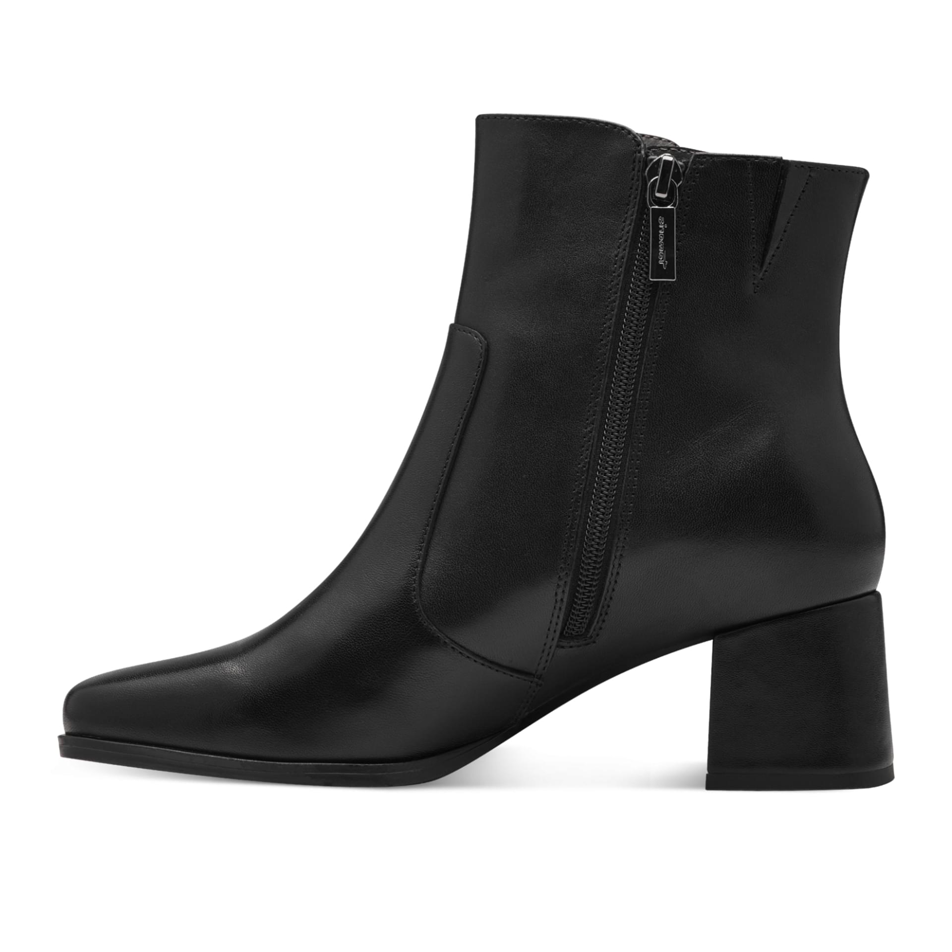 Tamaris Comfort Lilian Ankle Boots in Black Nappa, inner side (SKU 8-85312-43--022)