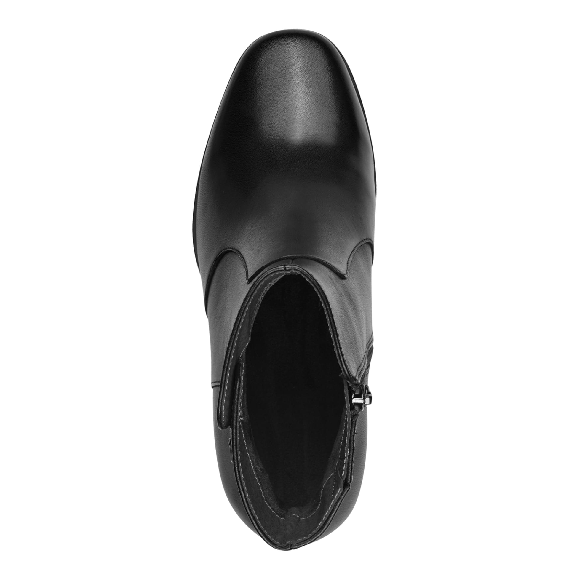 Tamaris Comfort Lilian Ankle Boots in Black Nappa, top view (SKU 8-85312-43--022)