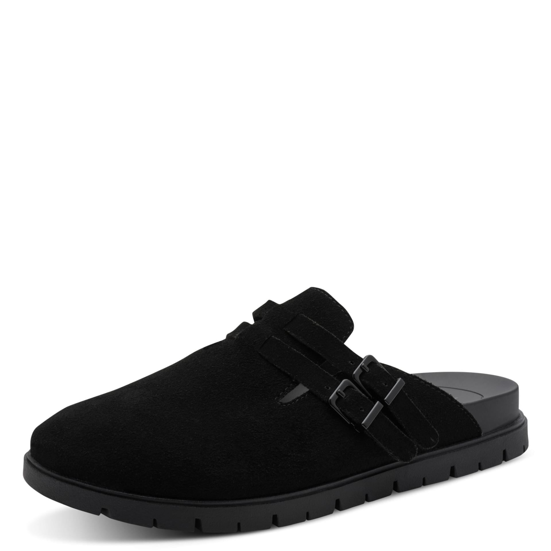 Tamaris Comfort Lola Flats in Black, three-quarter view (SKU 8-87601-46--001)