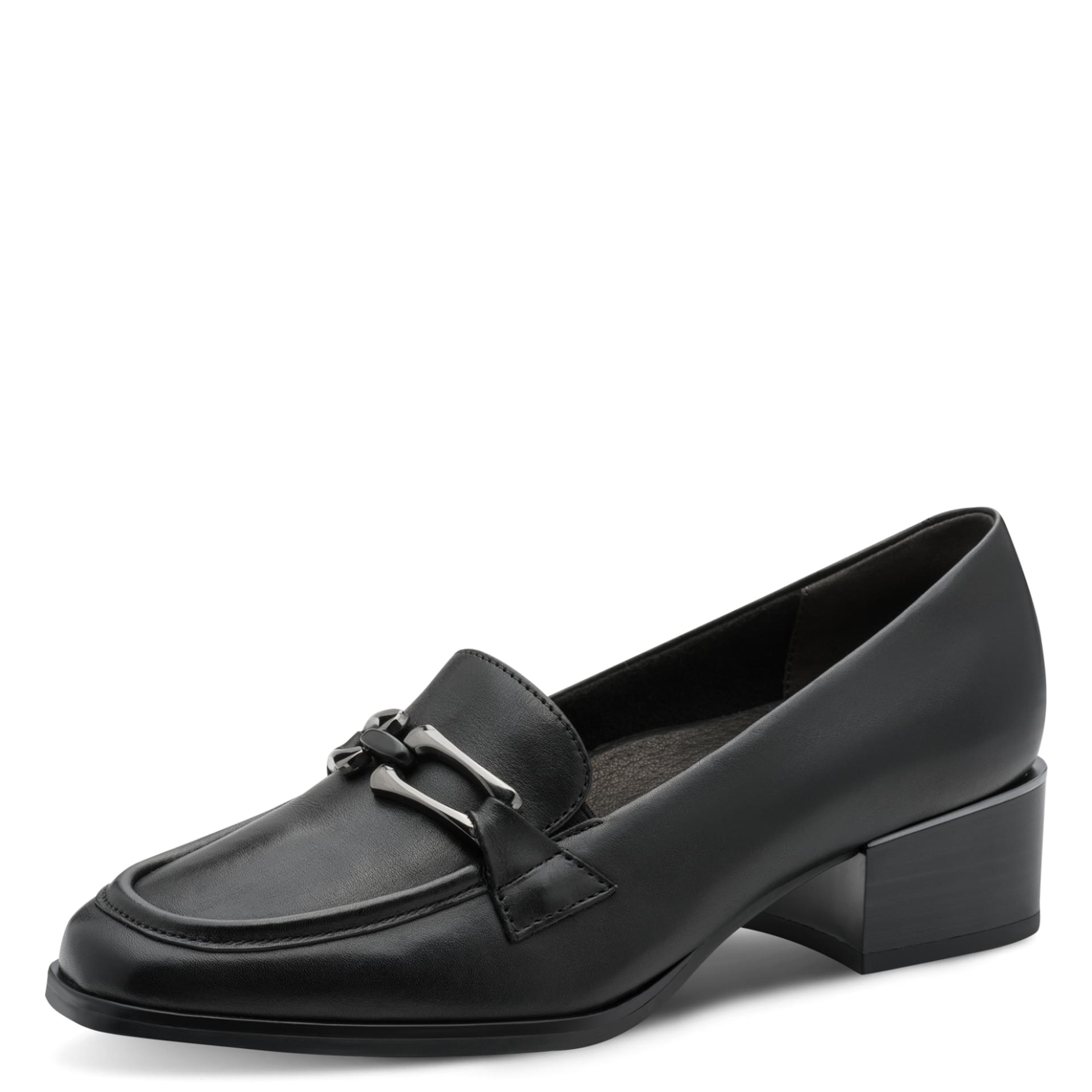 Tamaris Comfort May Trotteurs in Black Nappa, driekwartaanzicht (SKU 8-84406-45--022)