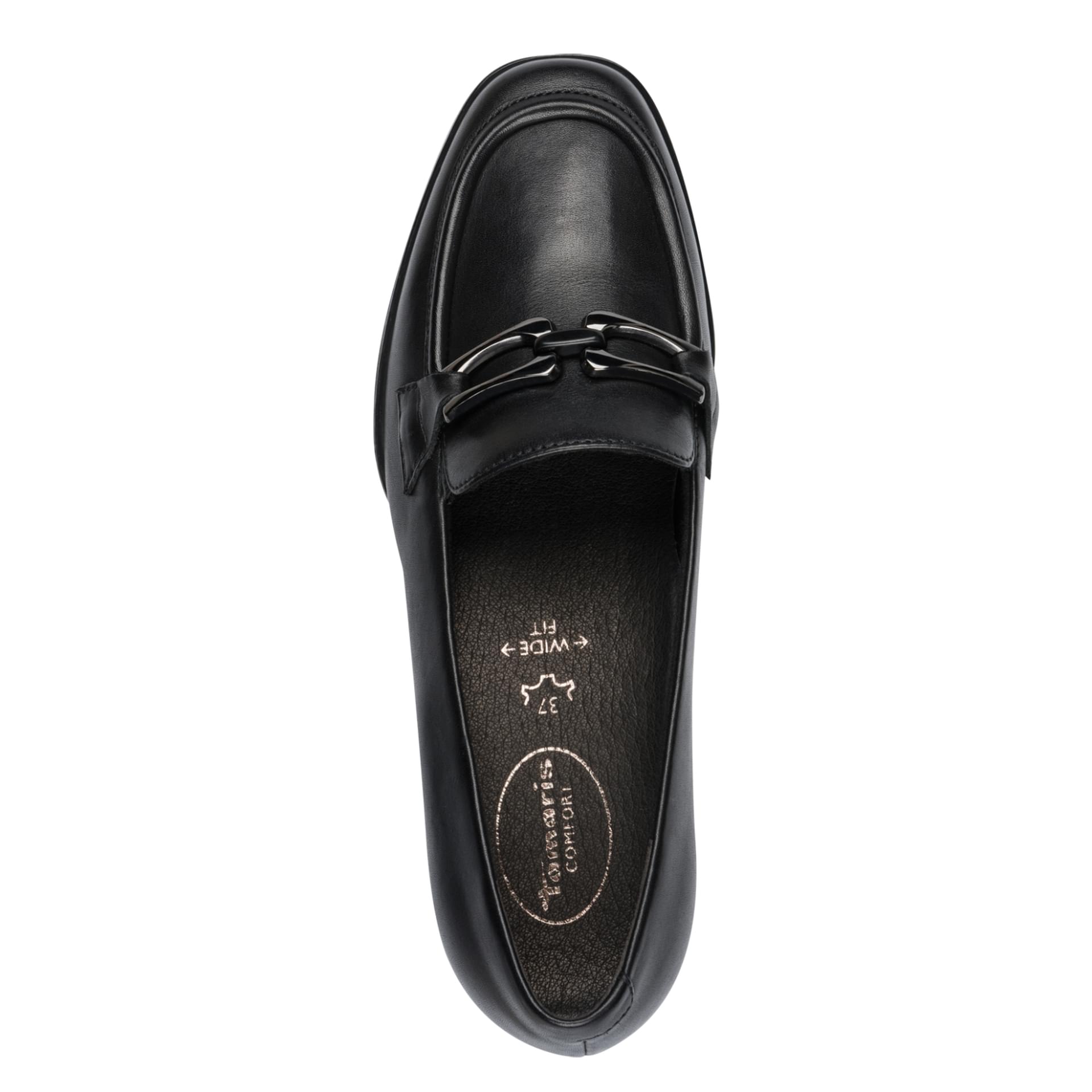Tamaris Comfort May Trotteurs in Black Nappa, bovenaanzicht (SKU 8-84406-45--022)
