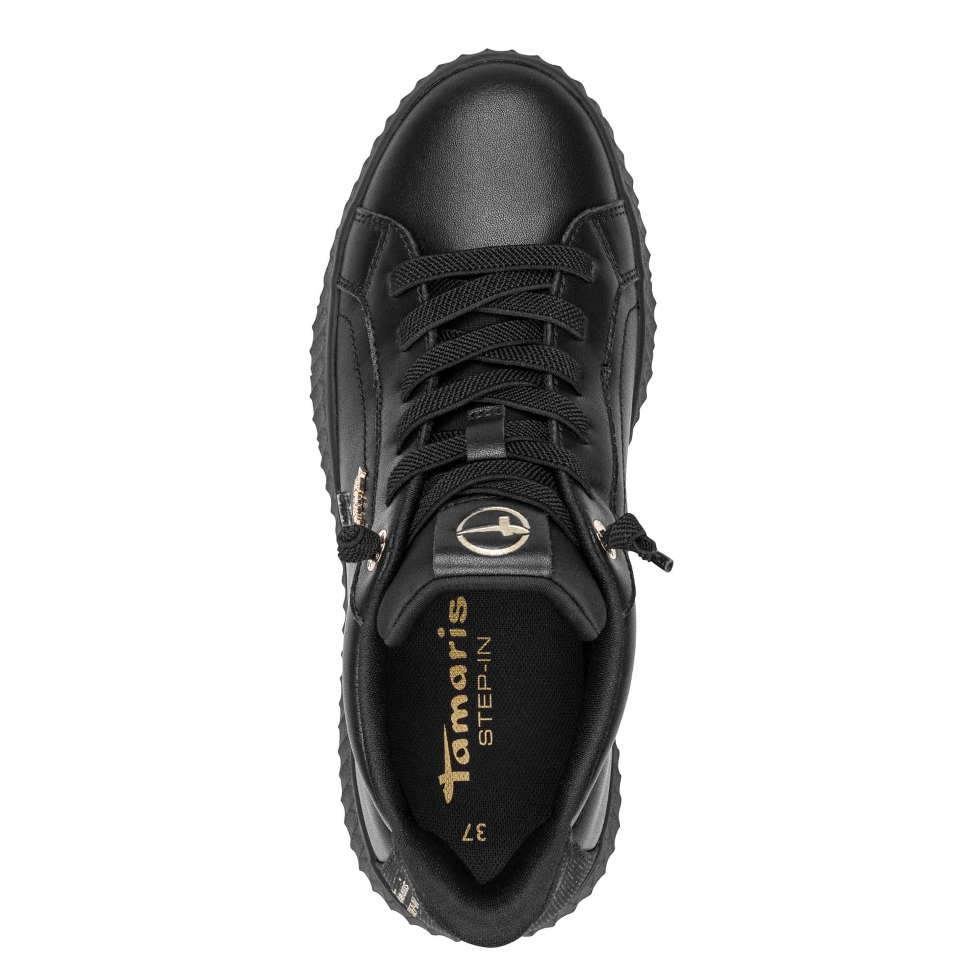 Tamaris Comfort Maya Sneakers in Black, vue de dessus (SKU 8-83720-45--001)