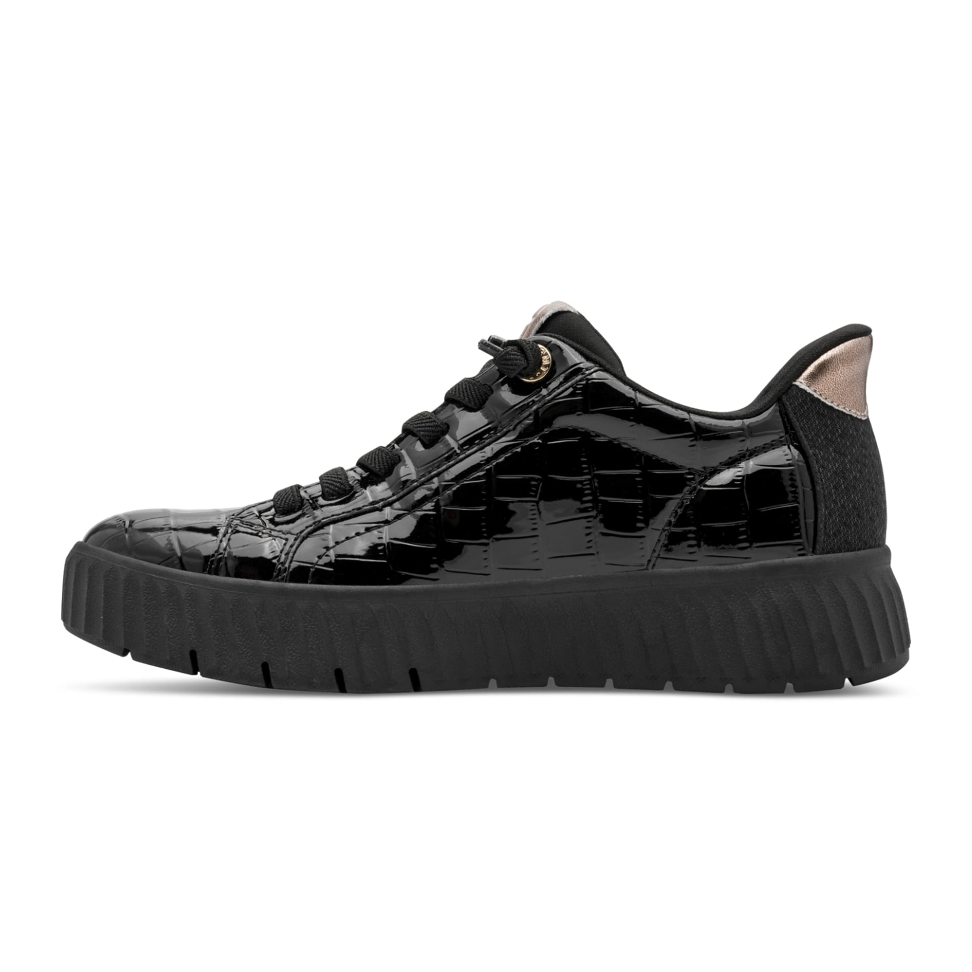 Tamaris Comfort Maya Sneakers in Black Croco, inner side (SKU 8-83740-47--091)