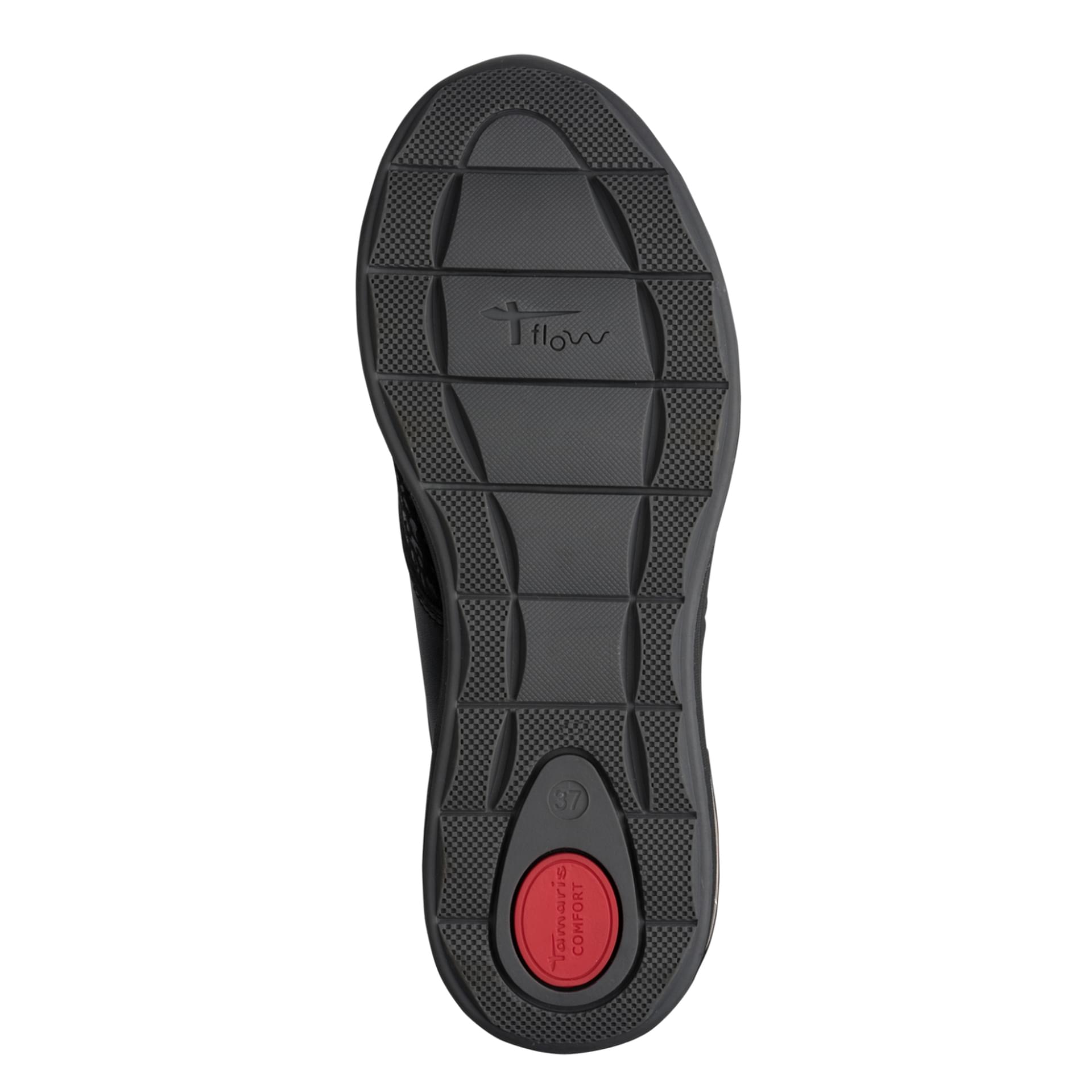 Tamaris Comfort Milana Sneakers in Black Nappa, zool (SKU 8-83714-43--022)
