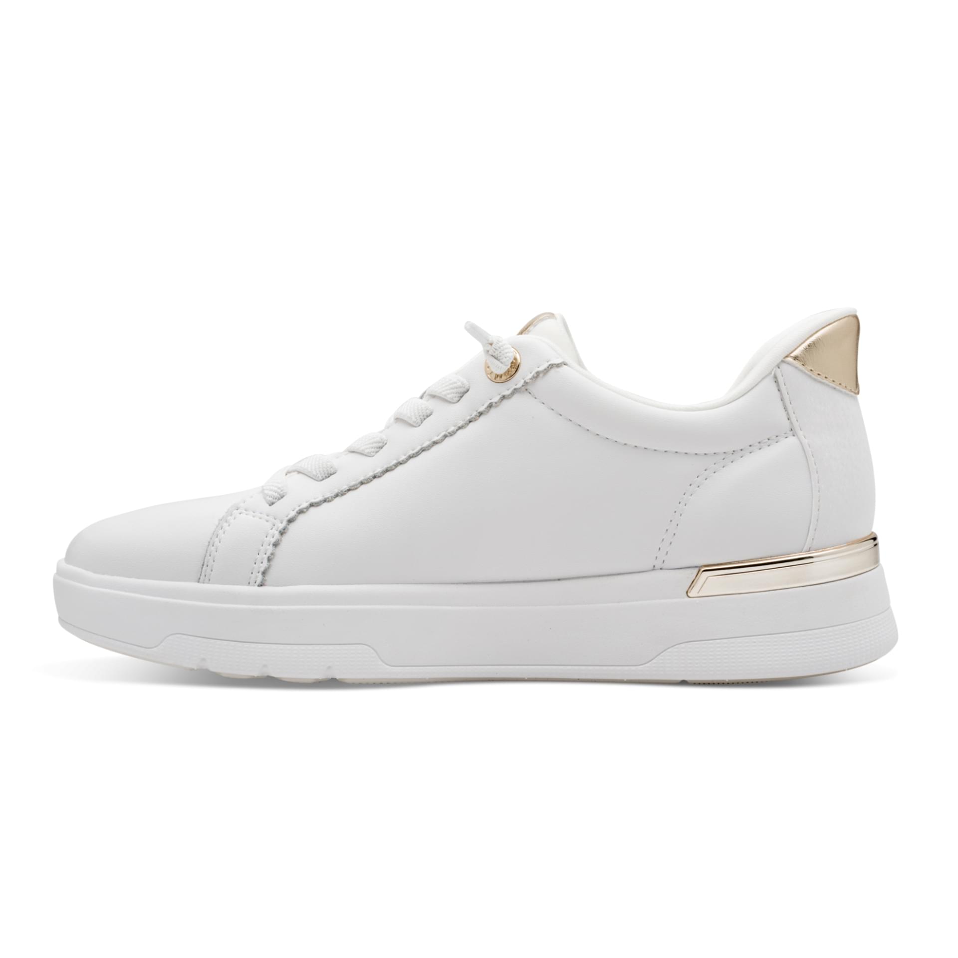 Tamaris Comfort Milly Sneakers in White/Gold, inner side (SKU 8-83733-46--196)