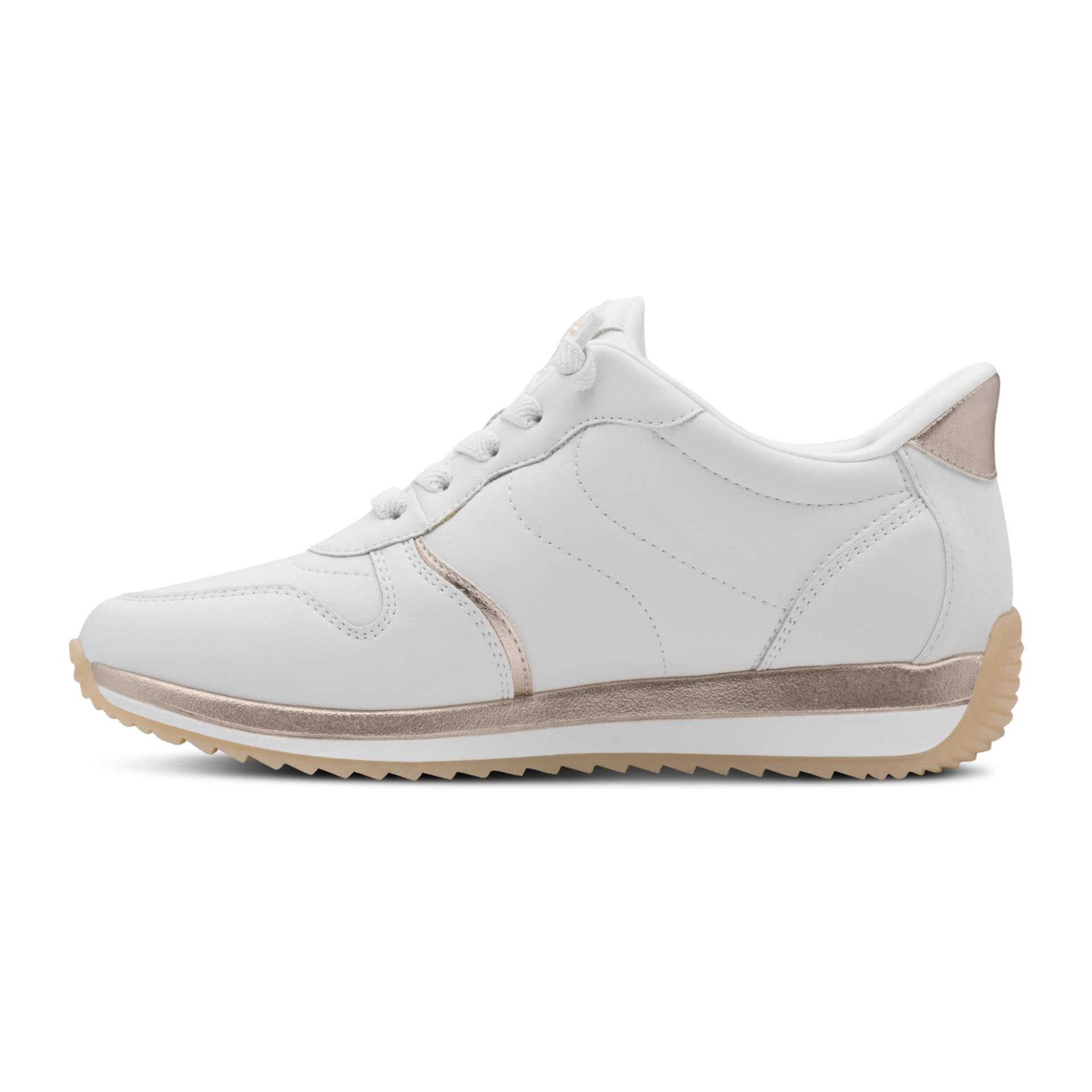 Tamaris Comfort Mona Sneakers in White/Gold, binnenzijde (SKU 8-83735-46--196)