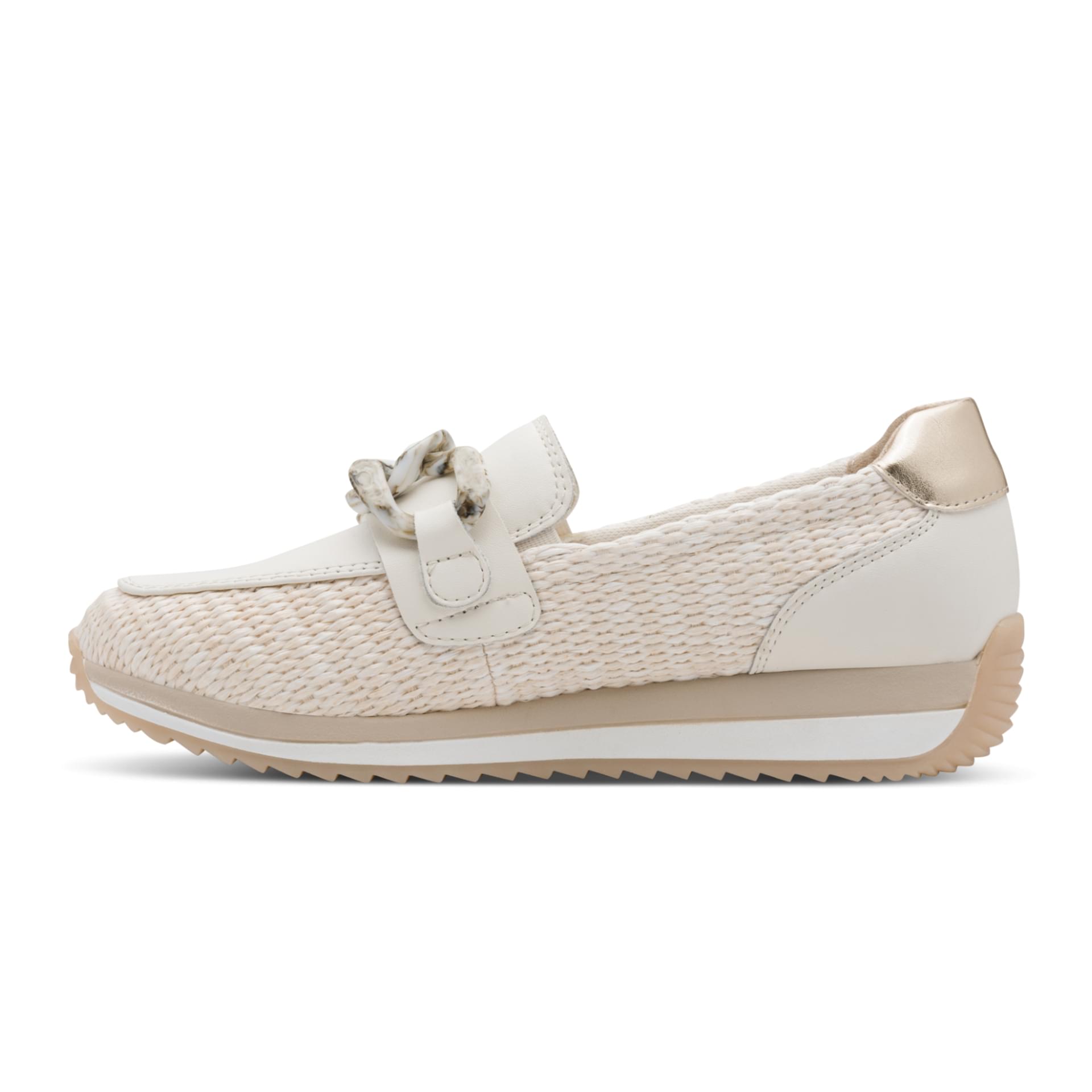 Tamaris Comfort Mona Mules in Beige, côté intérieur (SKU 8-84707-46--400)