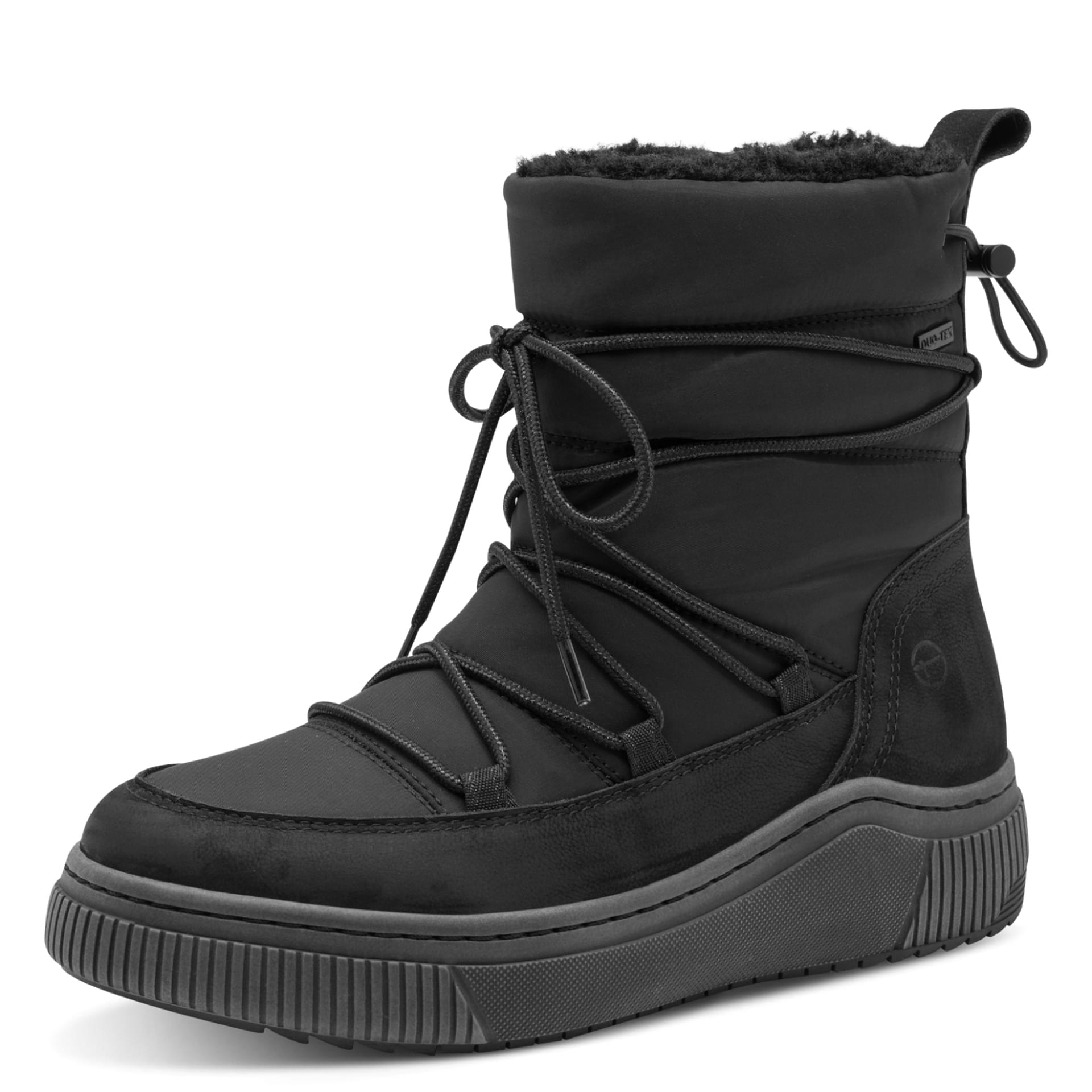 Tamaris Comfort Pote Laarzen in Black, driekwartaanzicht (SKU 8-86201-43--001)