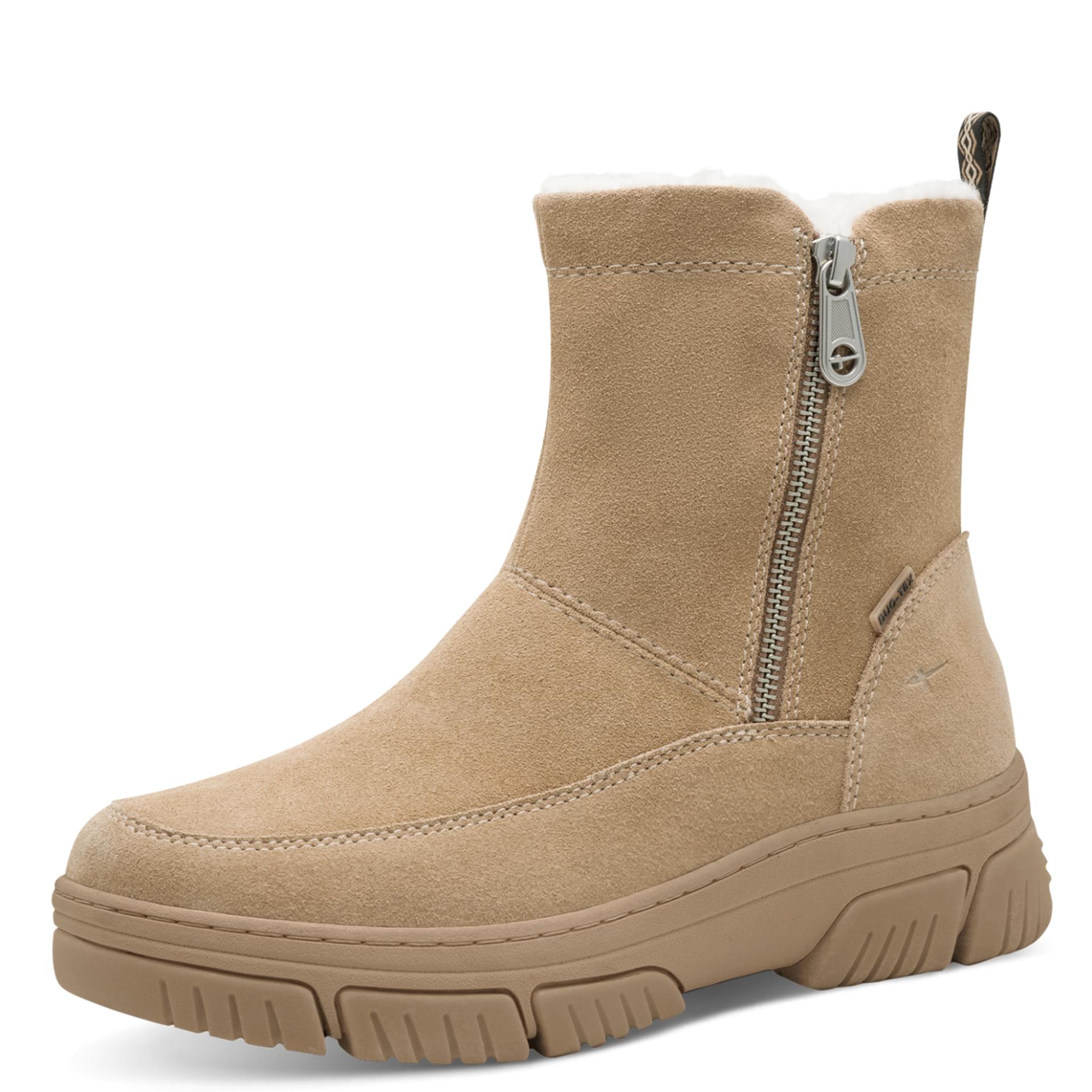 Tamaris Comfort Solara Bottines in Camel, vue trois-quarts (SKU 8-86418-45--310)
