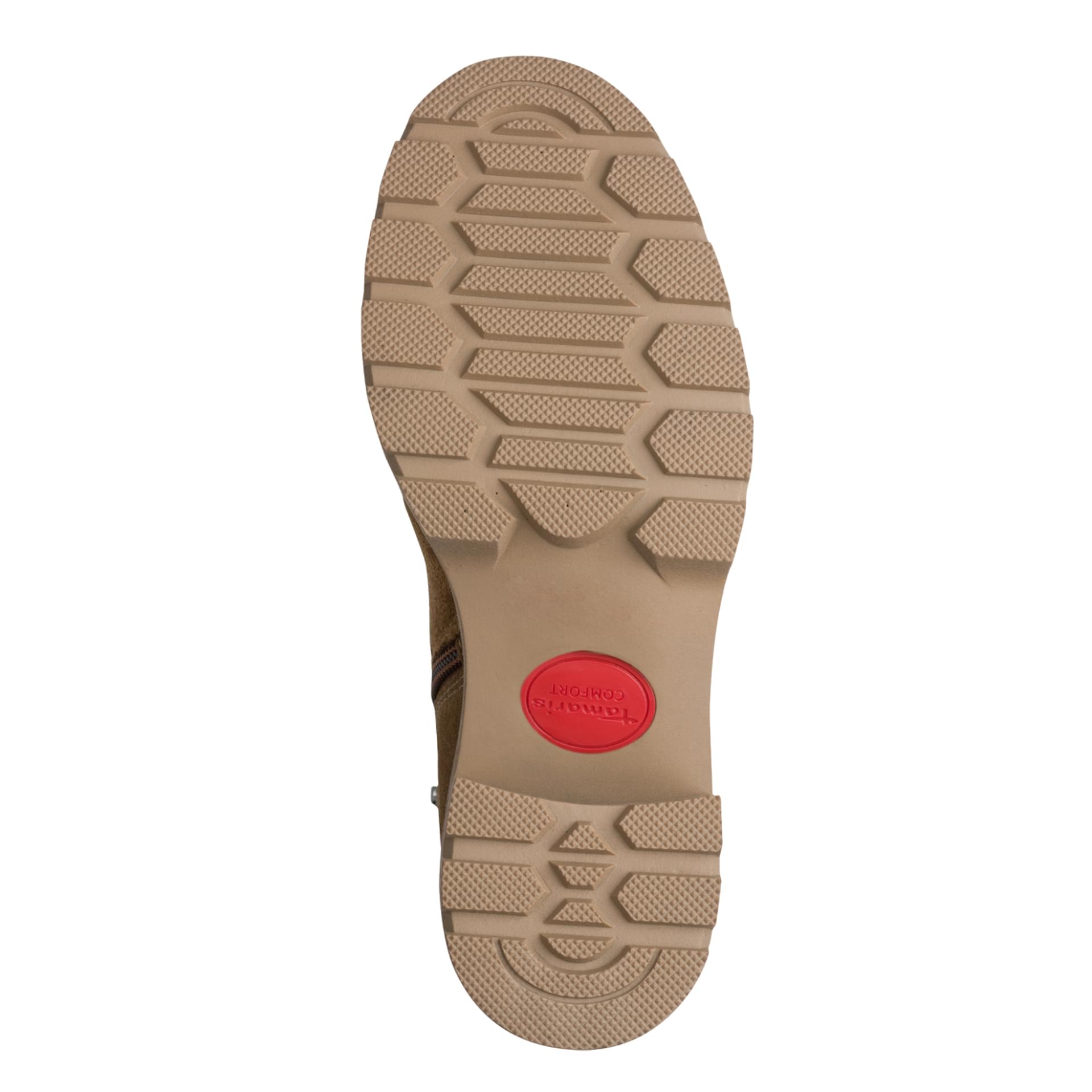 Tamaris Comfort Sophia Enkellaarsjes leer in Cappuccino, zool (SKU 8-85101-45--365)