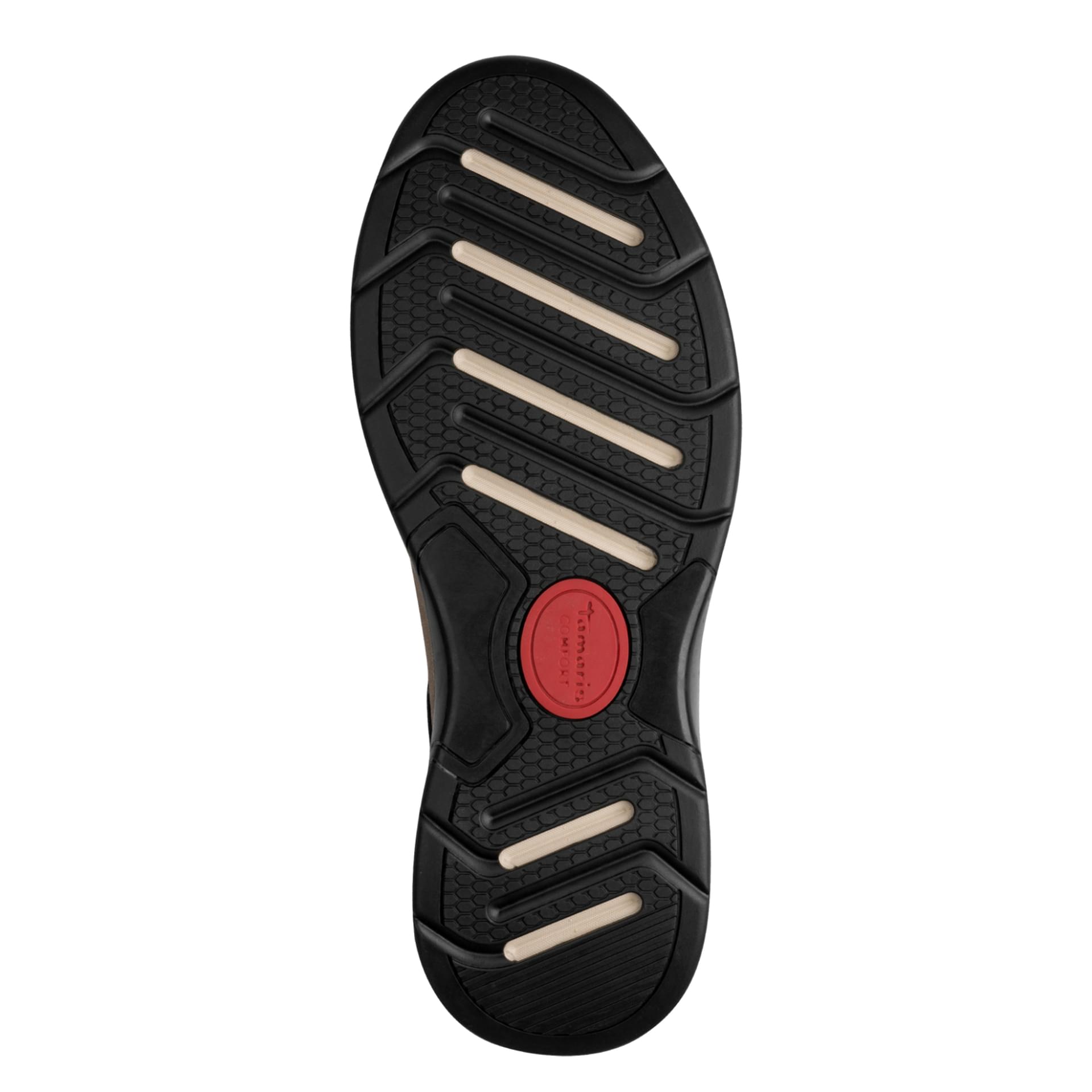 Tamaris Comfort Stefania Baskets cuir in Mushroom Comb, semelle (SKU 8-83719-47--246)