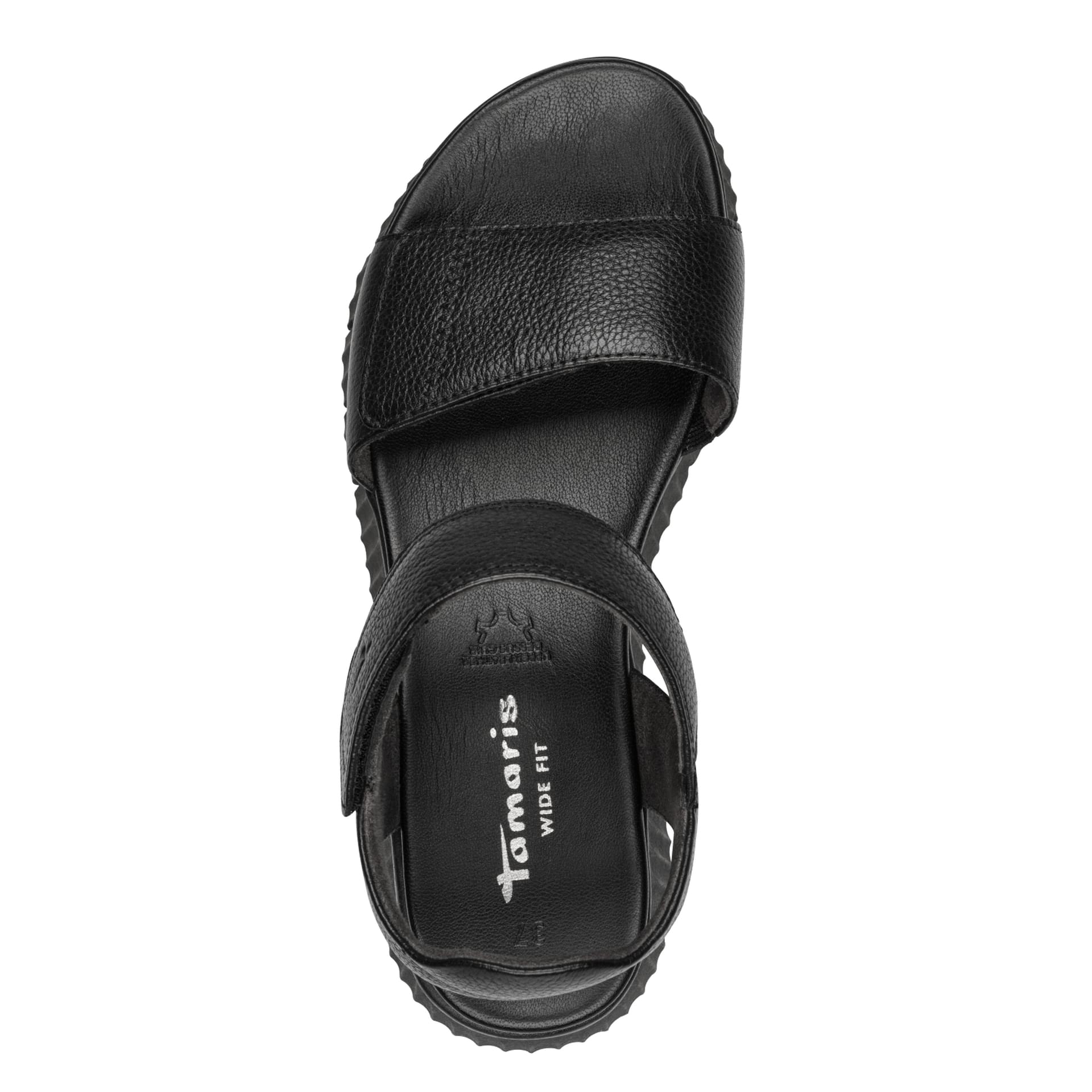Tamaris Comfort Tessa Sandalen in Black, bovenaanzicht (SKU 8-88720-44--001)