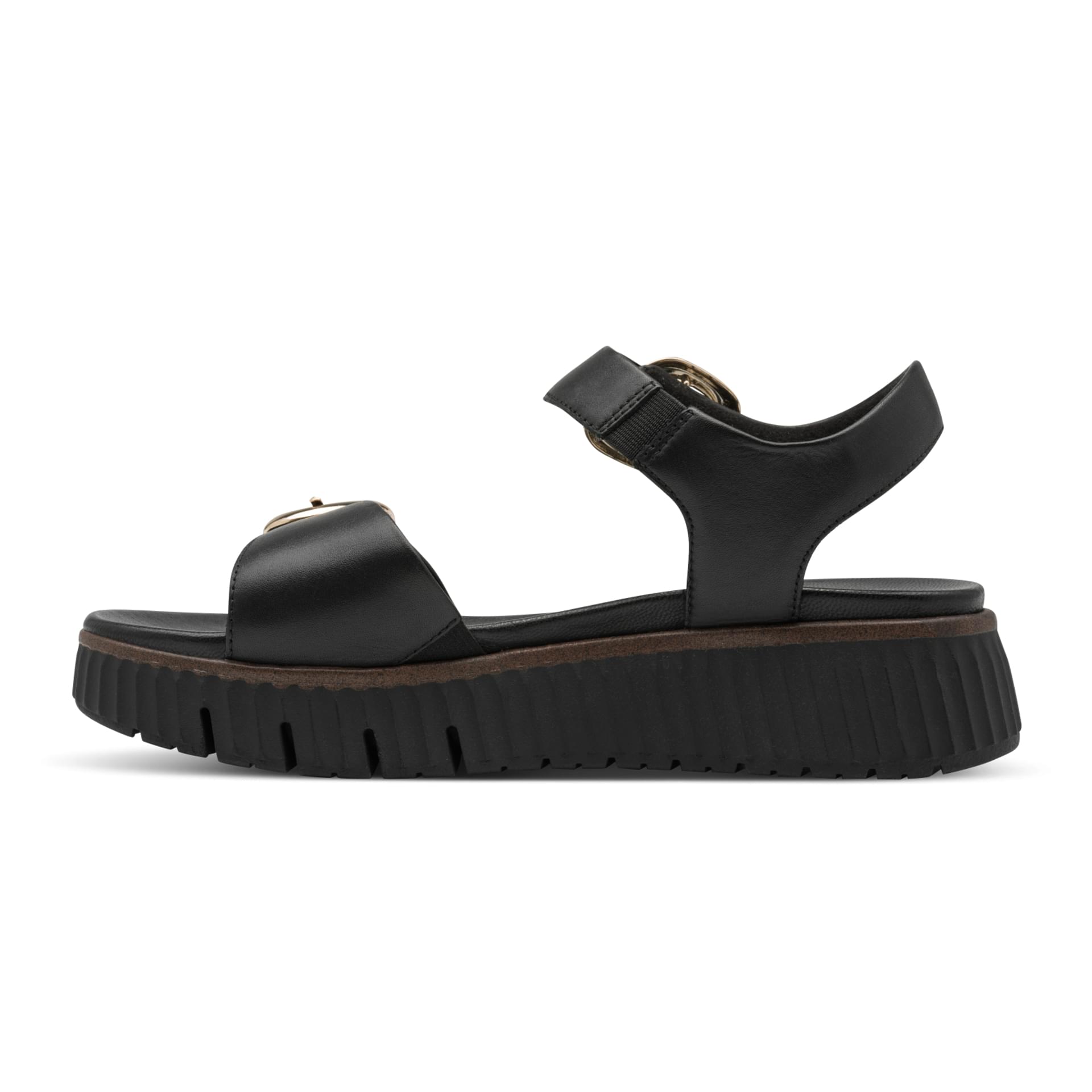 Tamaris Comfort Tessa Sandales in Black, côté intérieur (SKU 8-88721-44--001)