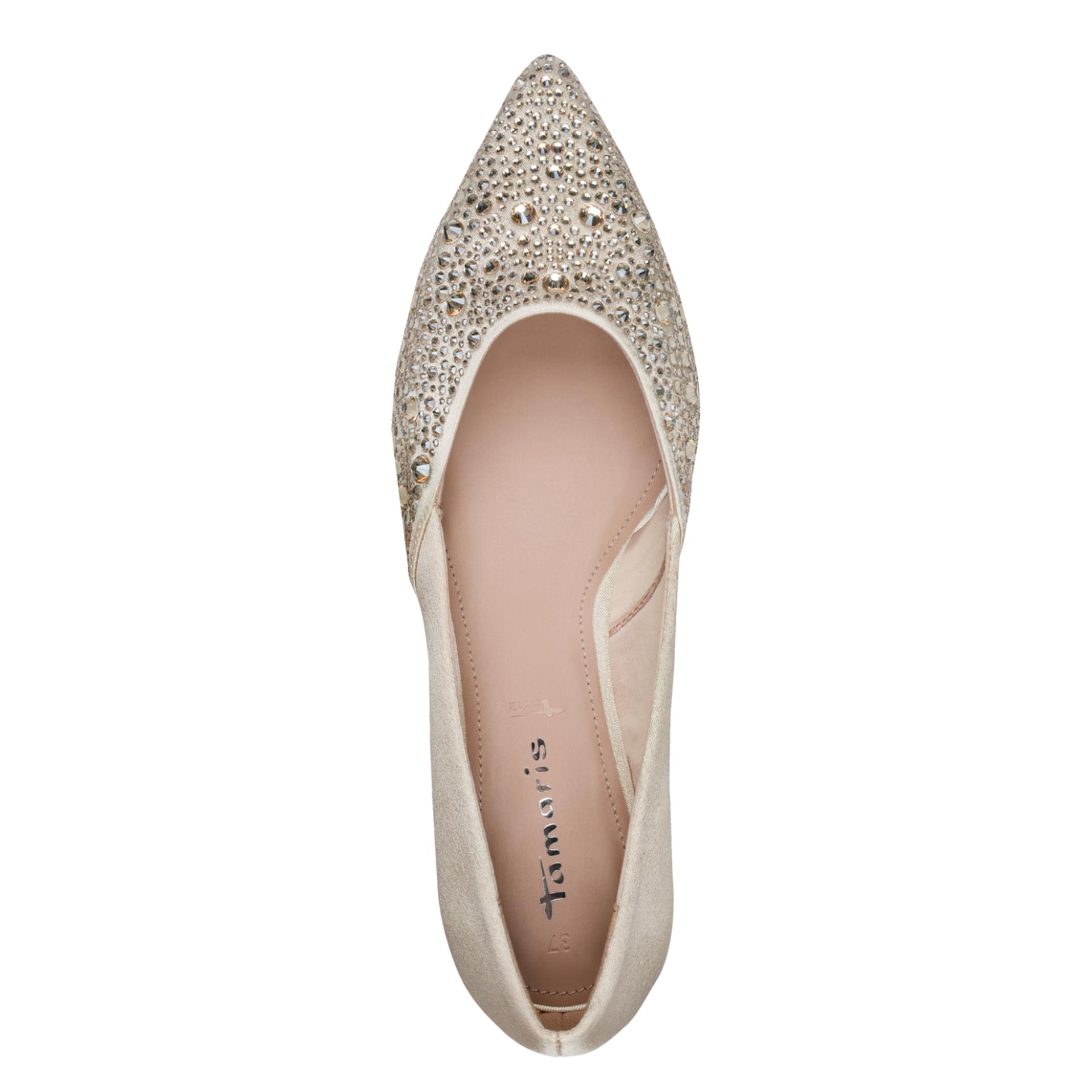 Tamaris Abril Ballerina's 1-22156-46 in Pearl