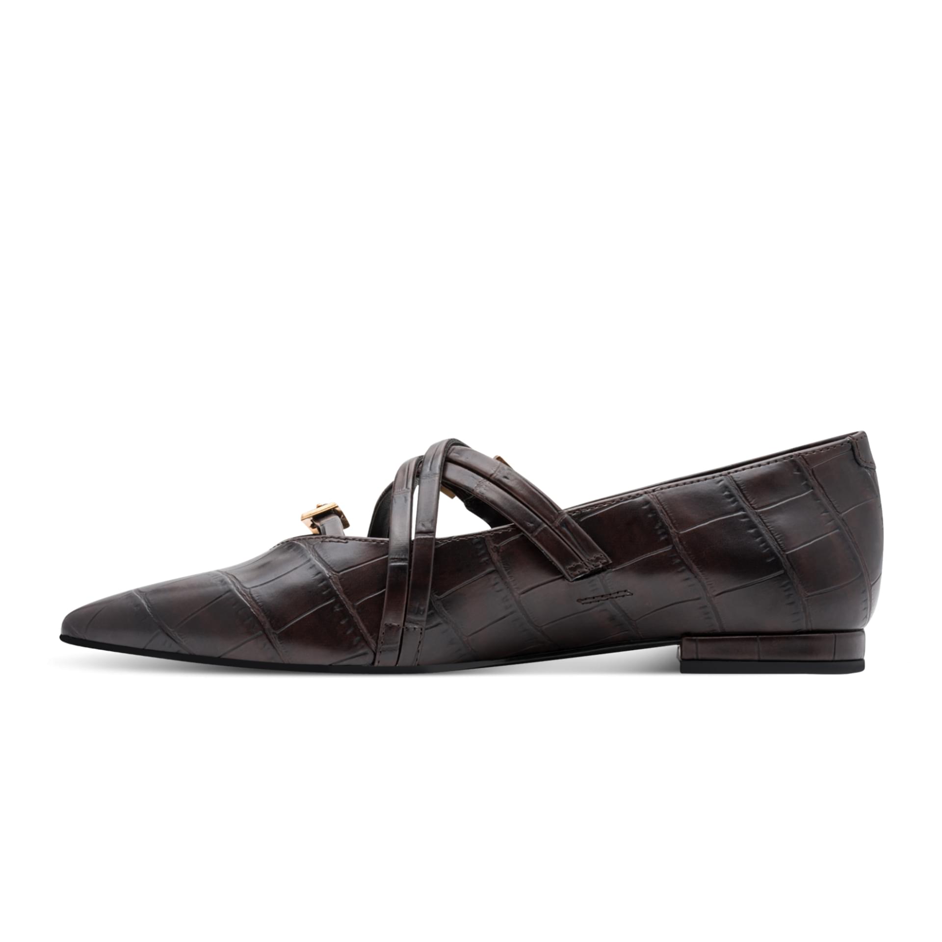 Tamaris Abril Ballerinas in Mocca Croco, inner side (SKU 1-22160-45--396)