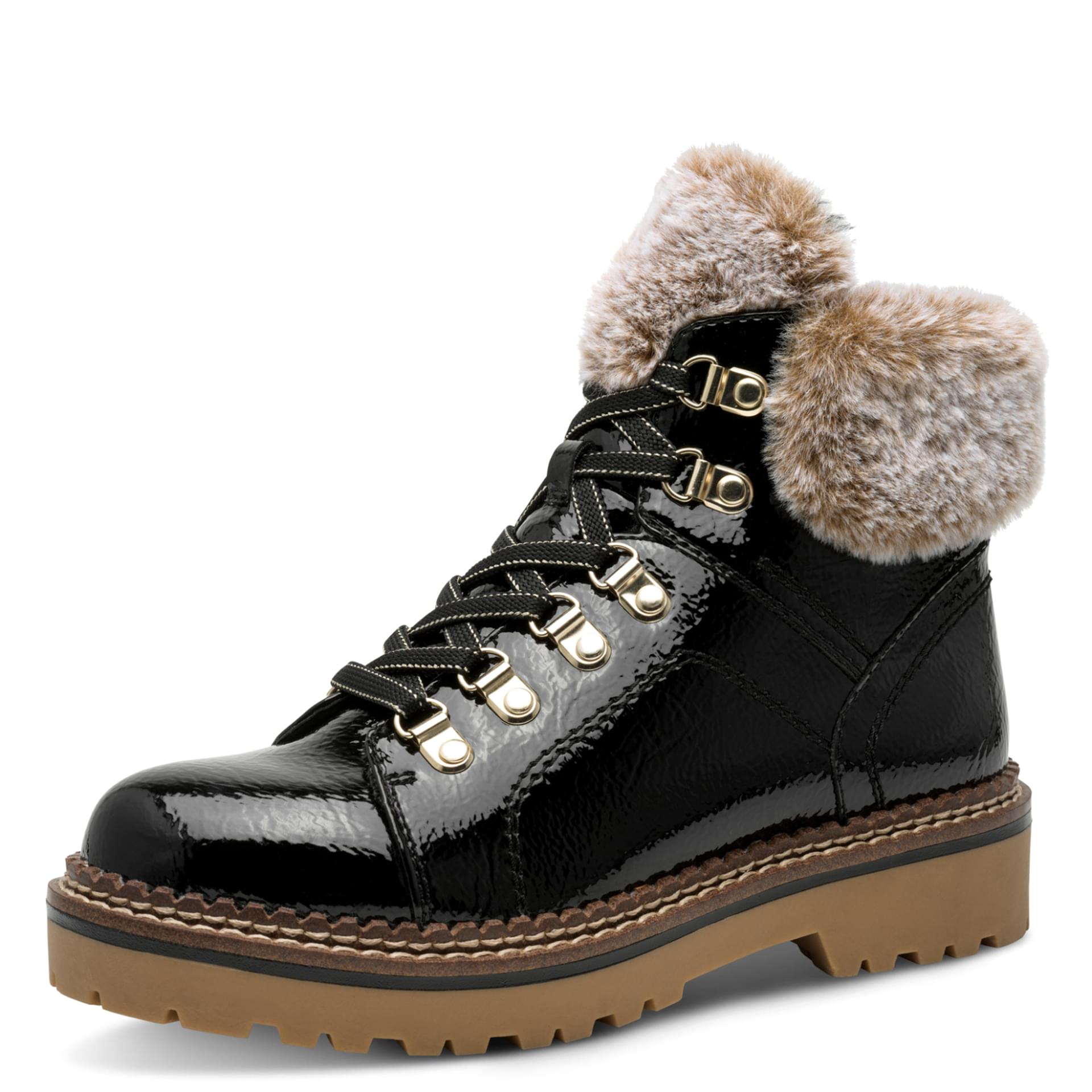 Tamaris Adalena Ankle Boots 1-26264-43 in Black Patent