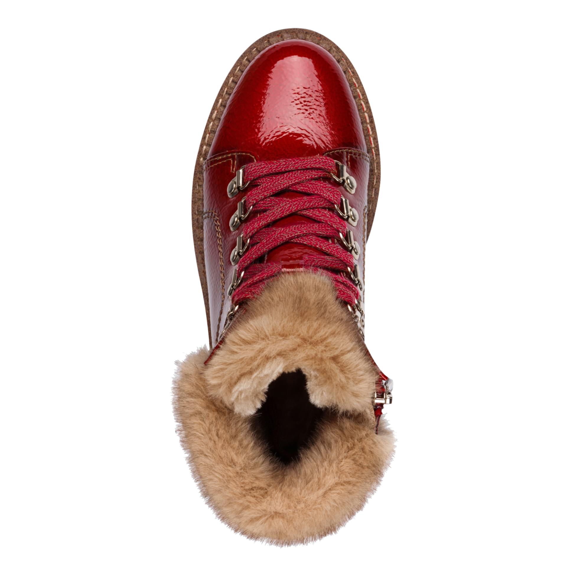 Tamaris Adalena Ankle Boots 1-26264-43 in Red Patent