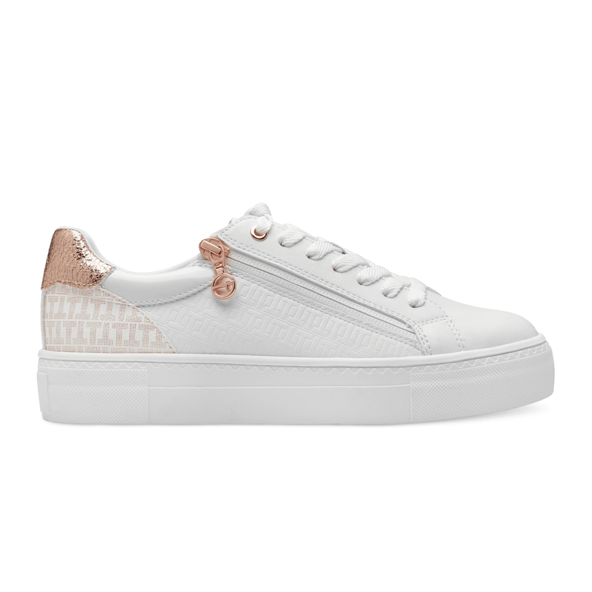 Tamaris Alexia Sneakers 1-23313-41 in Wht/Rose Gold