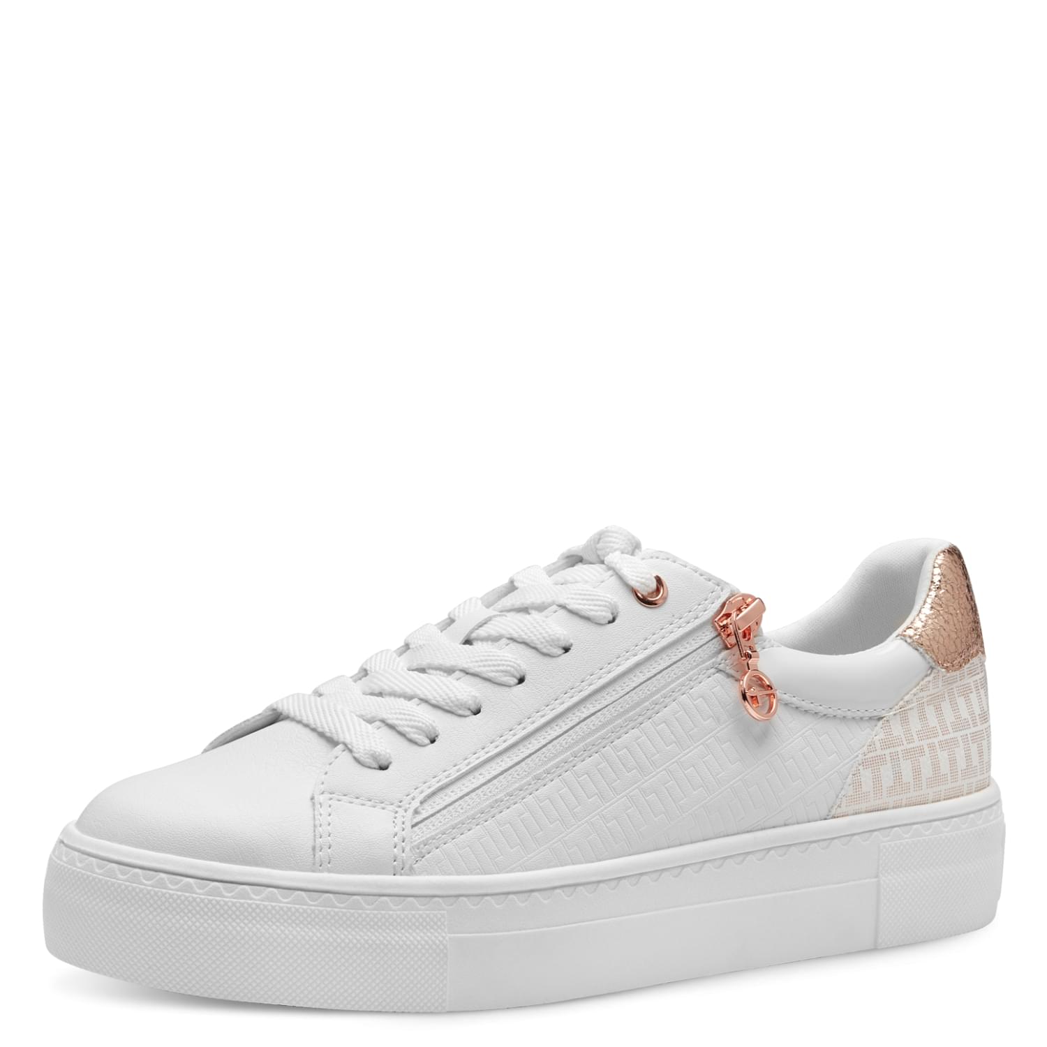 Tamaris Alexia Sneakers 1-23313-41 in Wht/Rose Gold