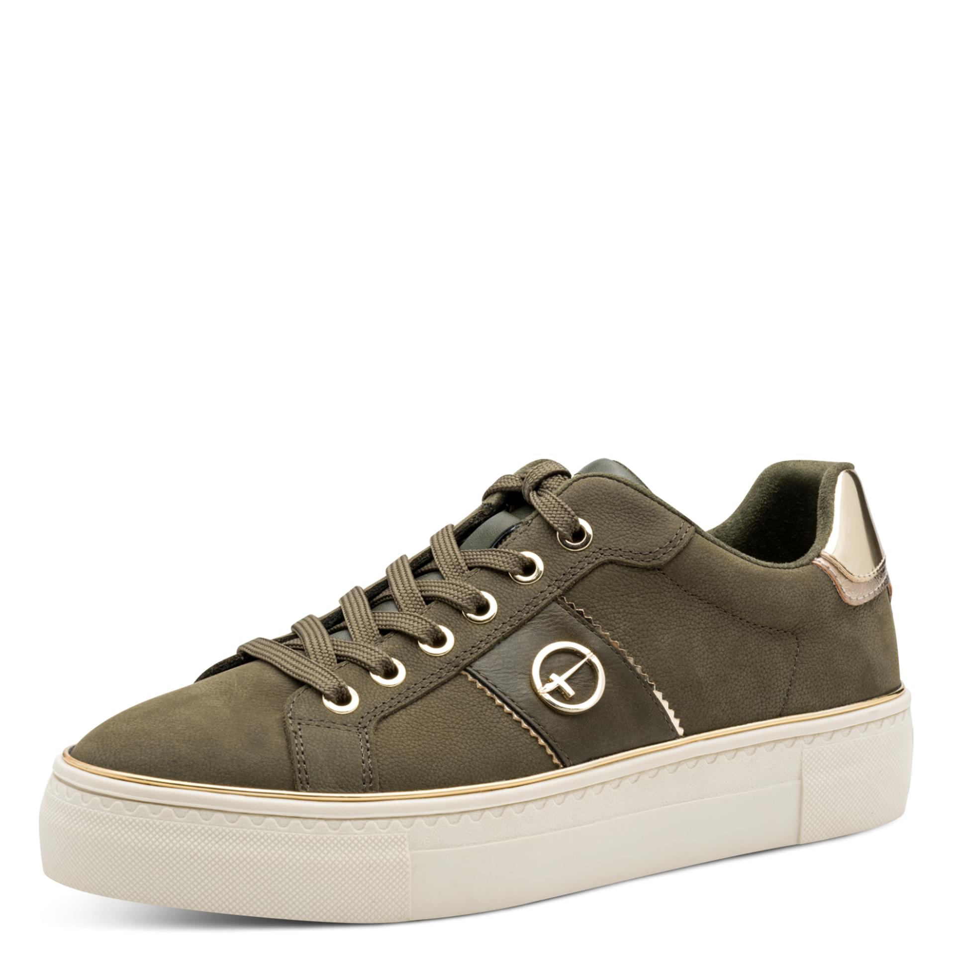 Tamaris Alexia Sneakers 1-23724-42 in Olive Nubuc