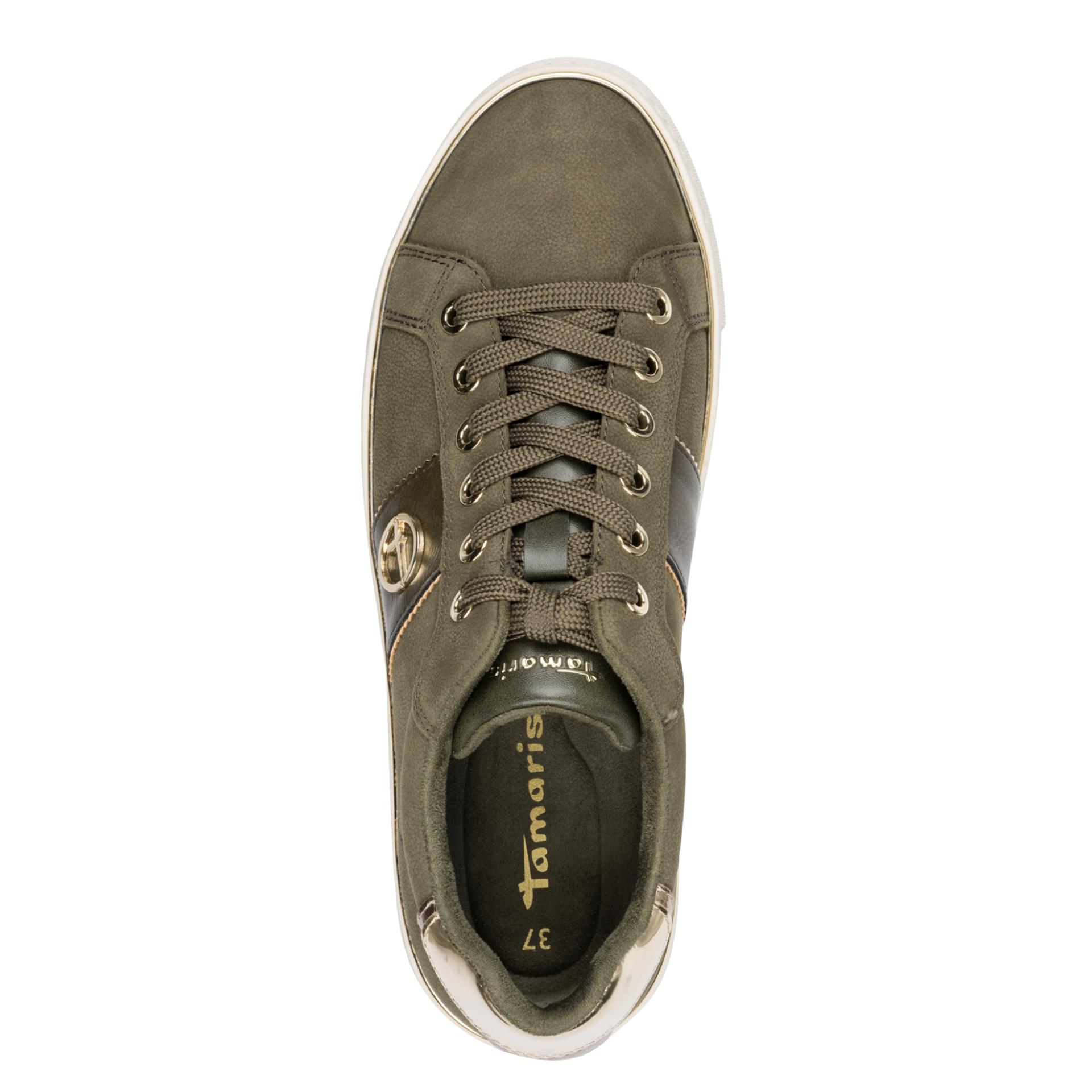 Tamaris Alexia Sneakers 1-23724-42 in Olive Nubuc