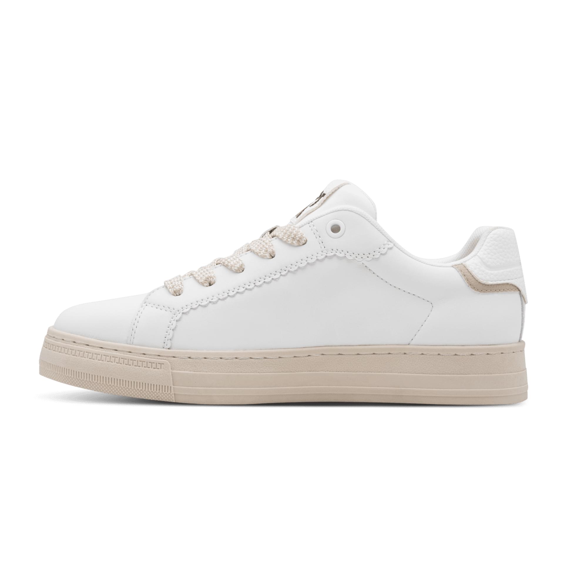 Tamaris Alexia Baskets in White Leather, côté intérieur (SKU 1-23730-47--117)