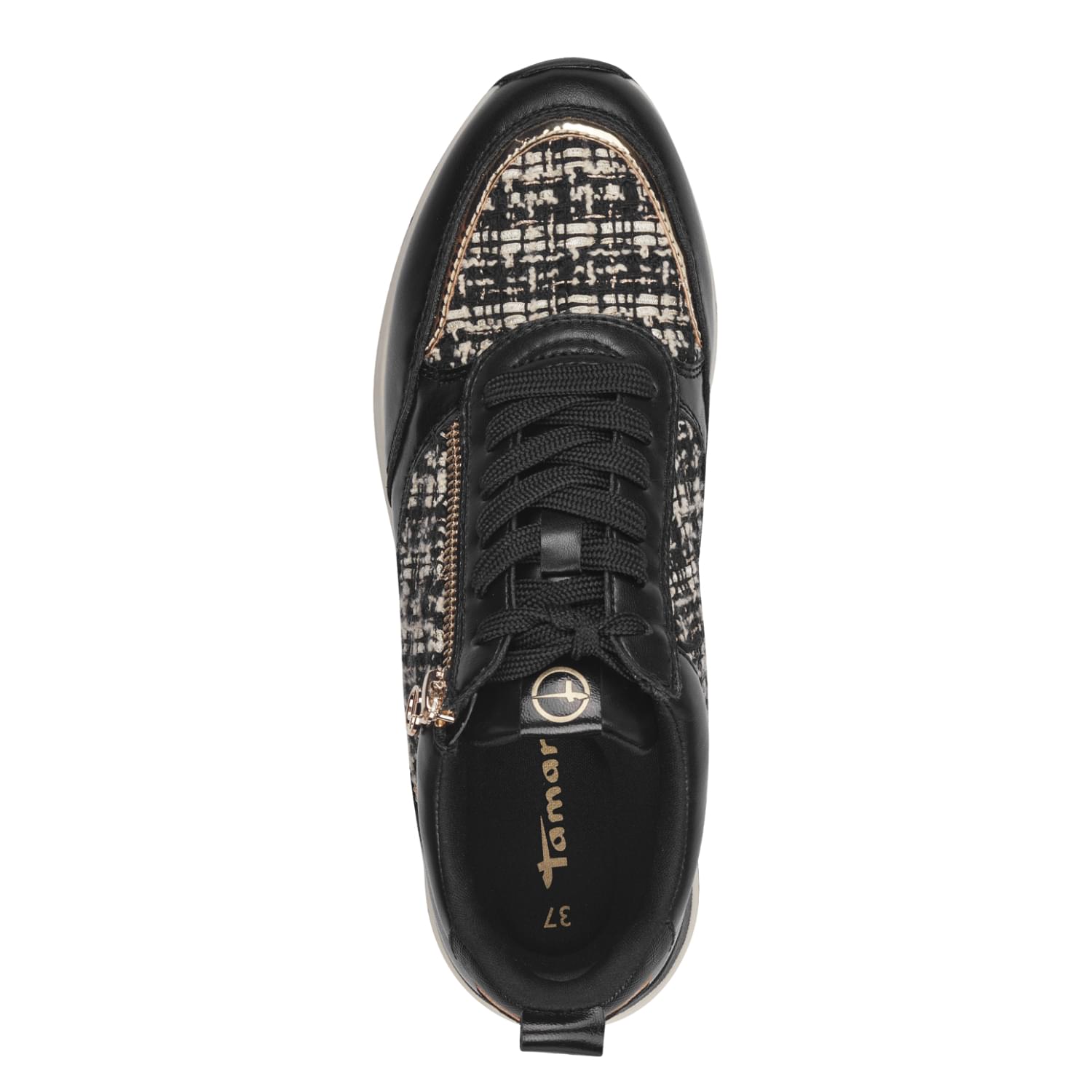 Tamaris Almina Sneakers 1-23732-41 in Black Struct.