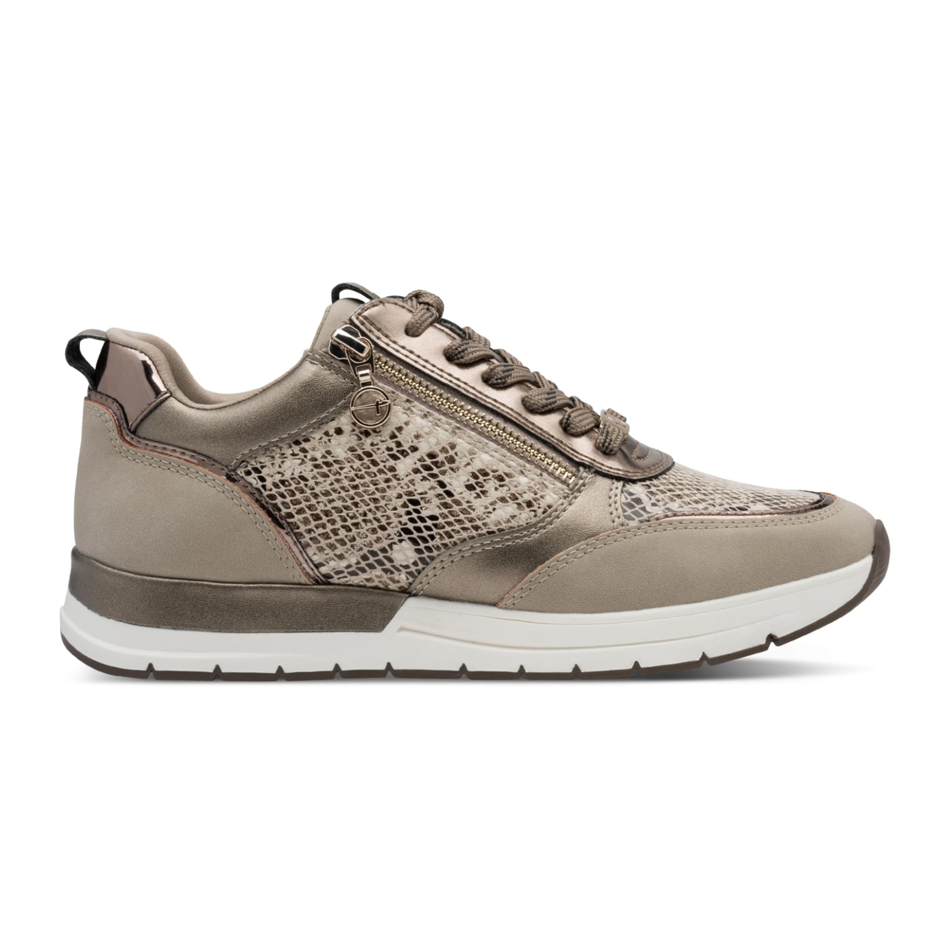 Tamaris Almina Sneakers 1-23732-41 in Taupe/Snake