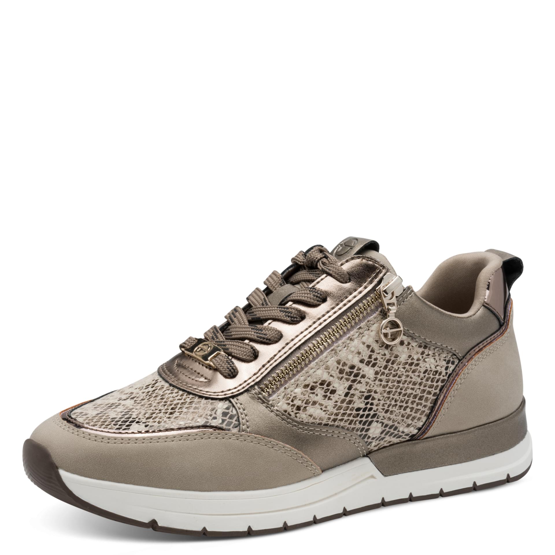 Tamaris Almina Sneakers 1-23732-41 in Taupe/Snake