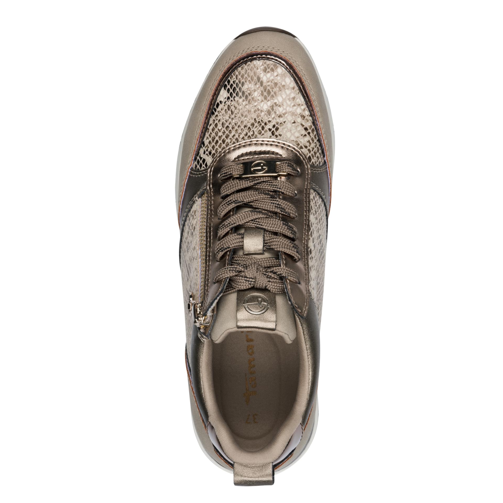 Tamaris Almina Sneakers 1-23732-41 in Taupe/Snake