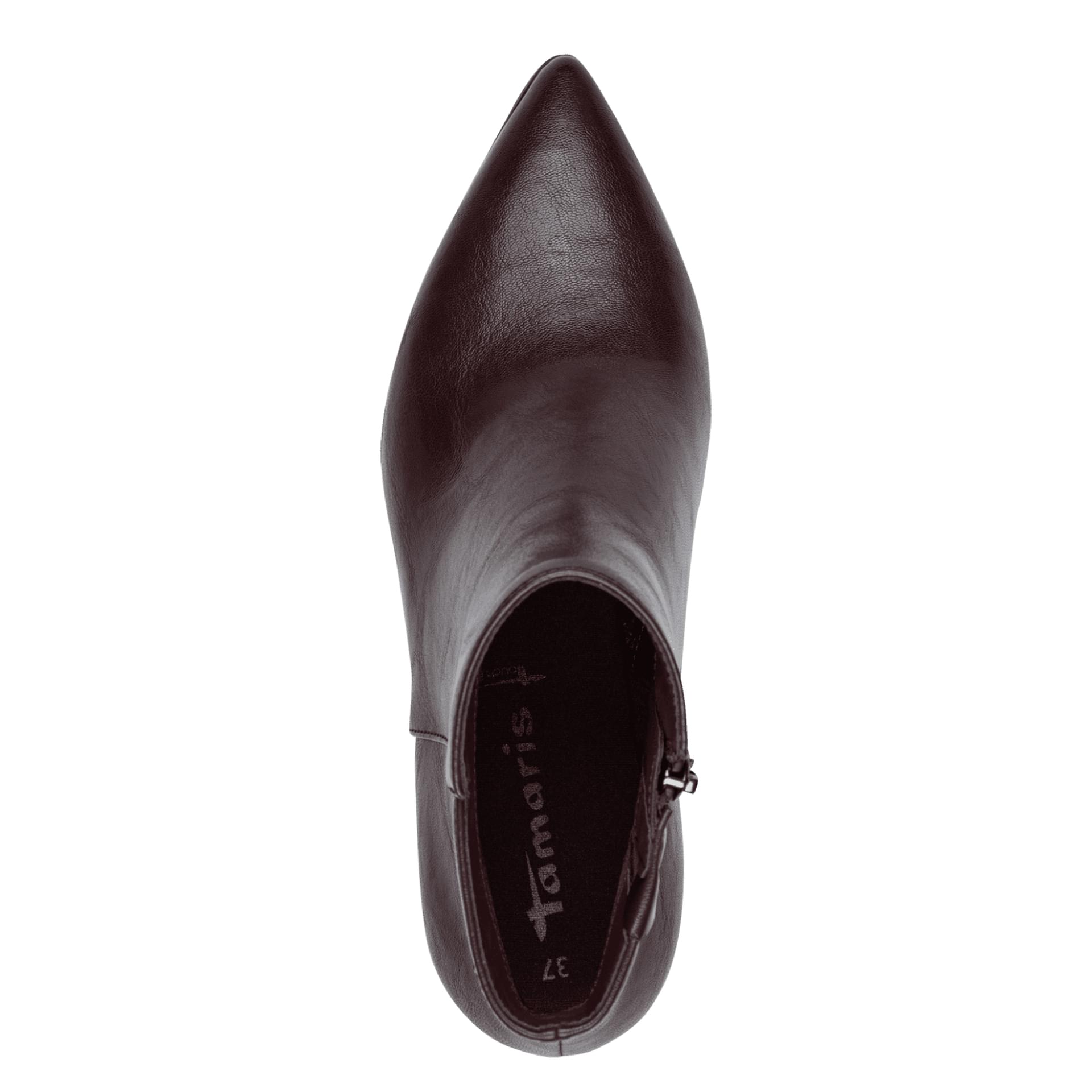 Tamaris Angatha Enkellaarsjes in Merlot, bovenaanzicht (SKU 1-25023-47--537)