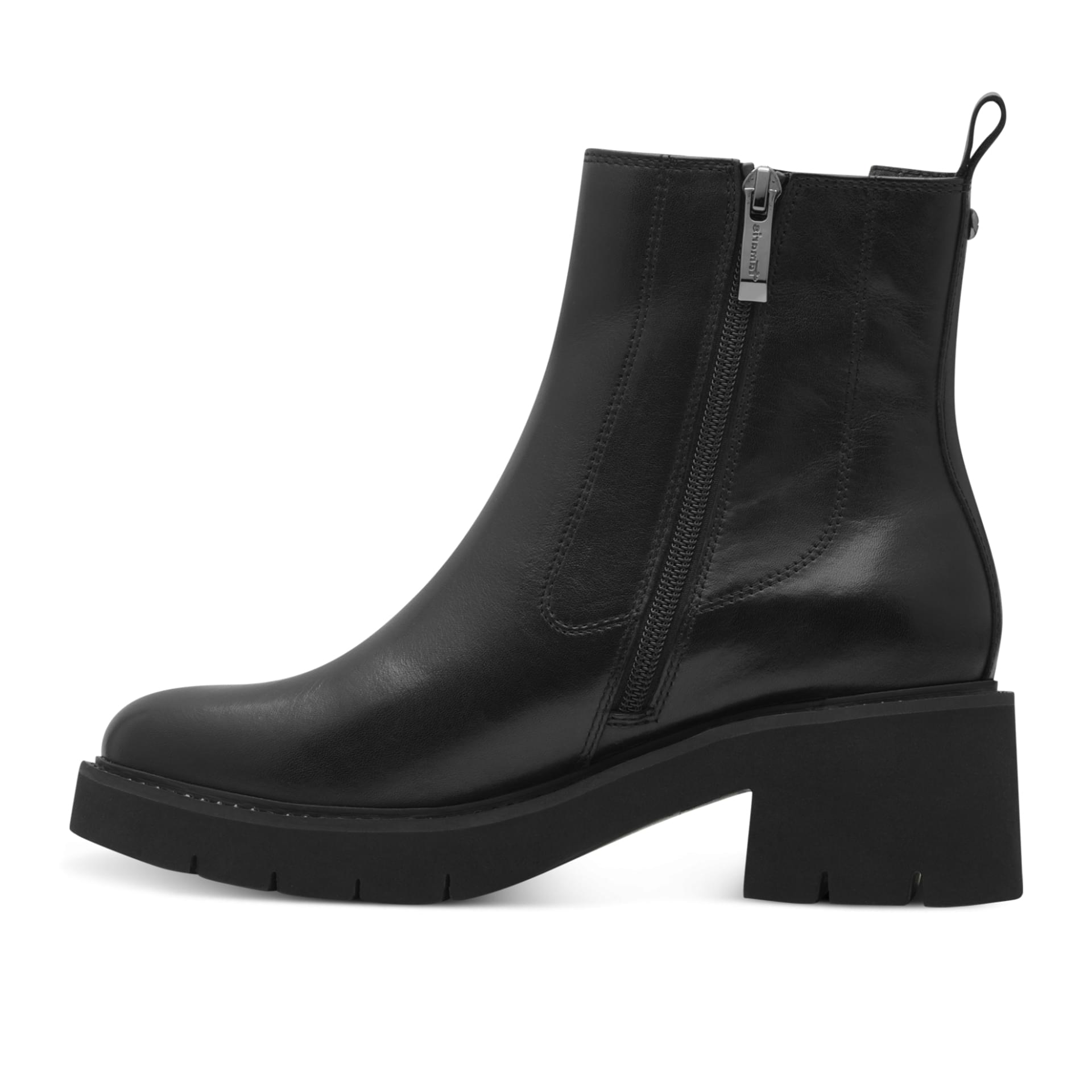 Tamaris Anpper Chelsea Boots 1-25434-43 in Black Leather