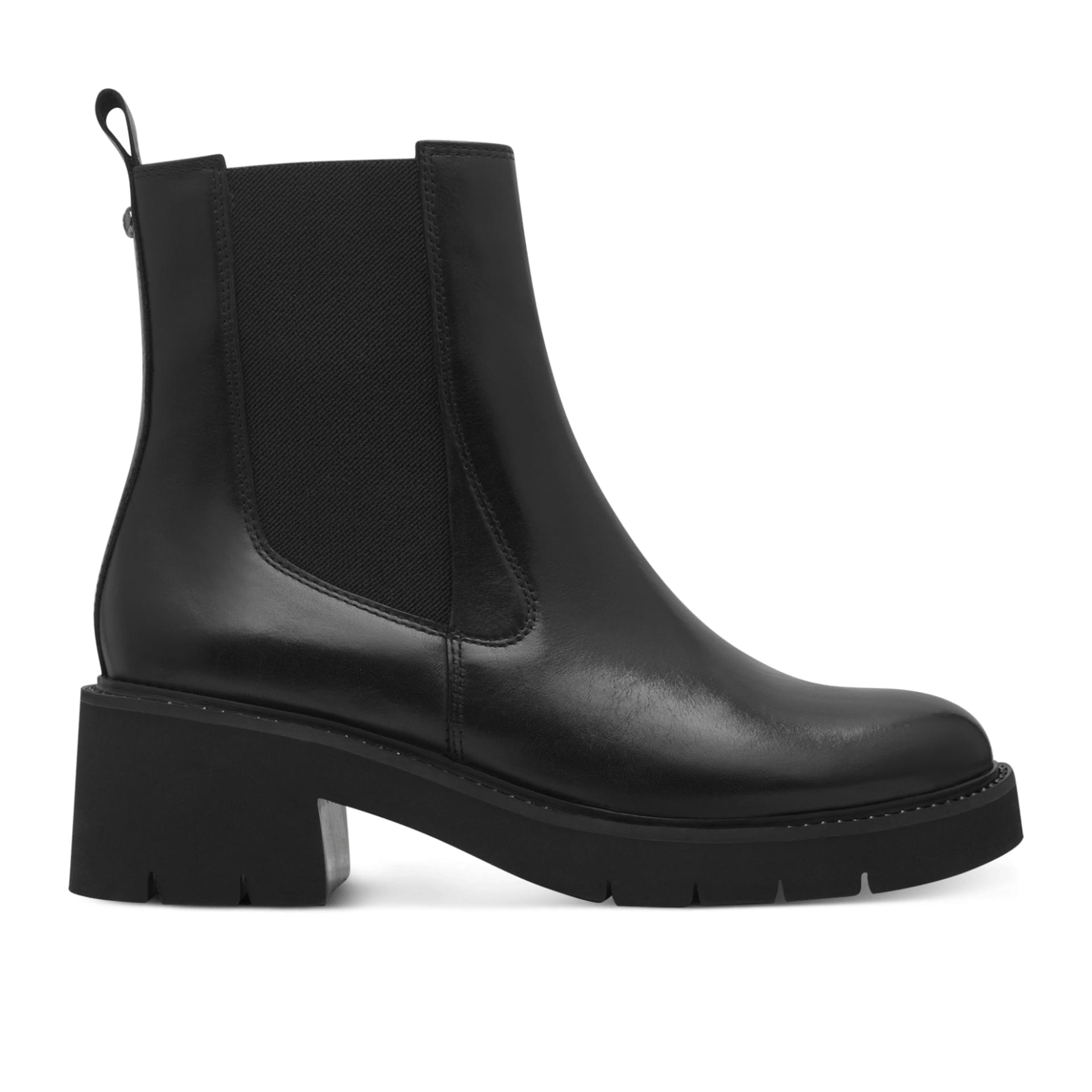 Tamaris Anpper Chelsea Boots 1-25434-43 in Black Leather